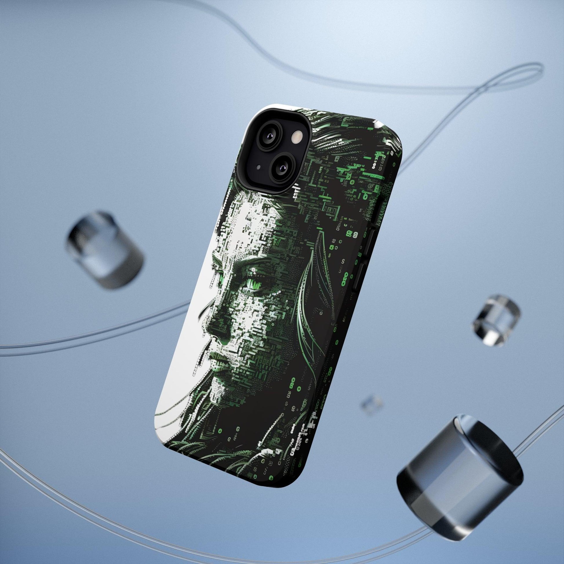 Artificial Intelligence AI Phone Case - Digital / Ansi / Ascii / the Matrix / AI / Lucy Woman - Samsung and Iphone - Alchemystics.org