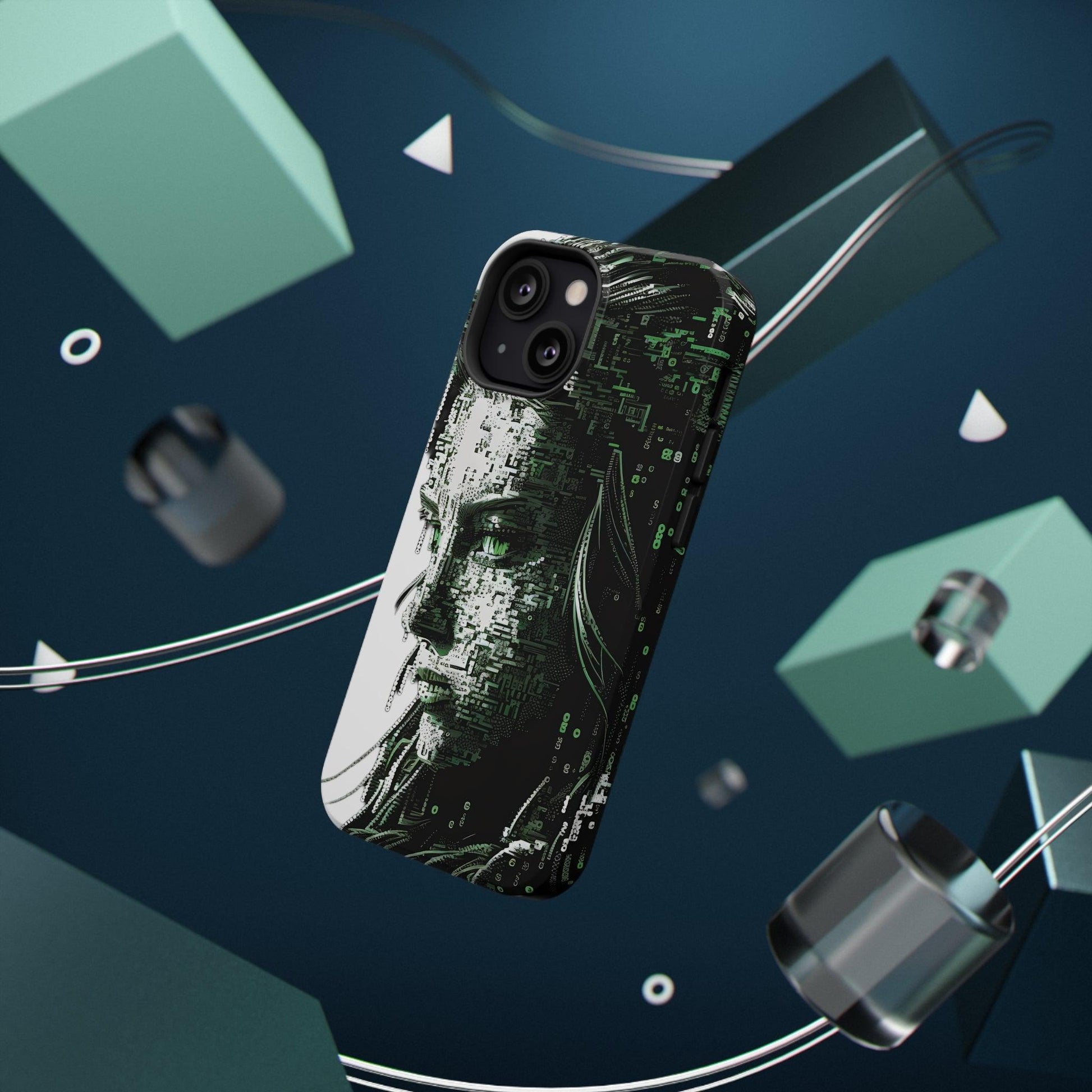 Artificial Intelligence AI Phone Case - Digital / Ansi / Ascii / the Matrix / AI / Lucy Woman - Samsung and Iphone - Alchemystics.org