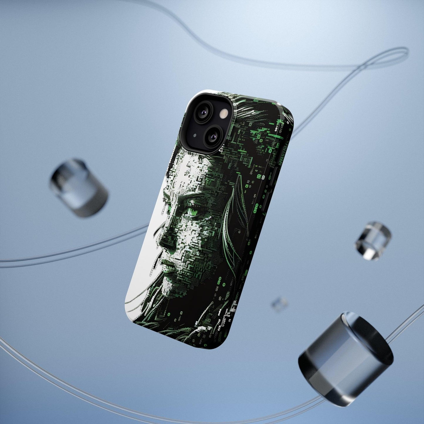 Artificial Intelligence AI Phone Case - Digital / Ansi / Ascii / the Matrix / AI / Lucy Woman - Samsung and Iphone - Alchemystics.org
