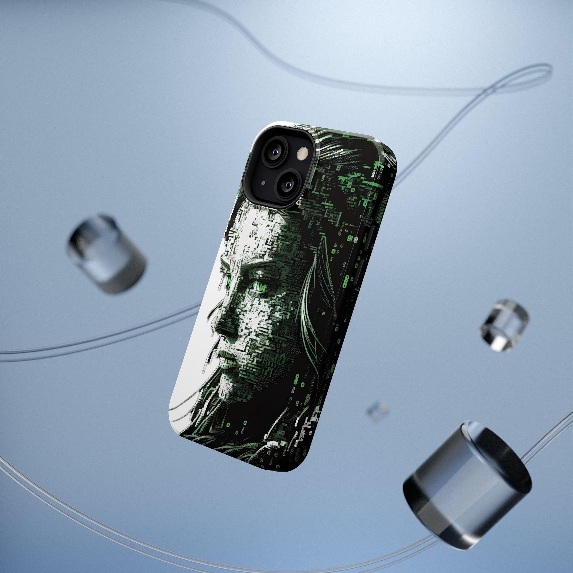 Artificial Intelligence AI Phone Case - Digital / Ansi / Ascii / the Matrix / AI / Lucy Woman - Samsung and Iphone - Alchemystics.org