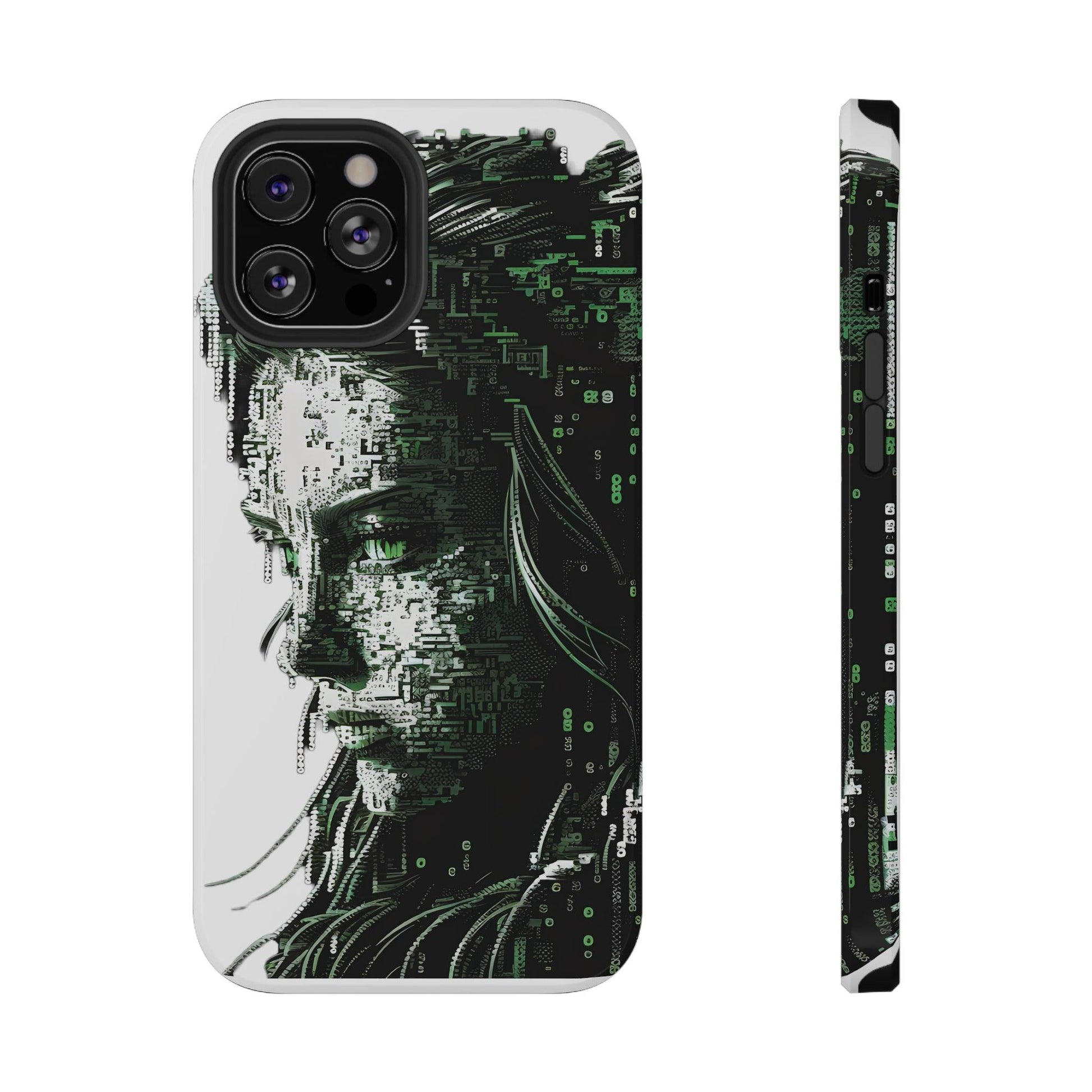 Artificial Intelligence AI Phone Case - Digital / Ansi / Ascii / the Matrix / AI / Lucy Woman - Samsung and Iphone - Alchemystics.org