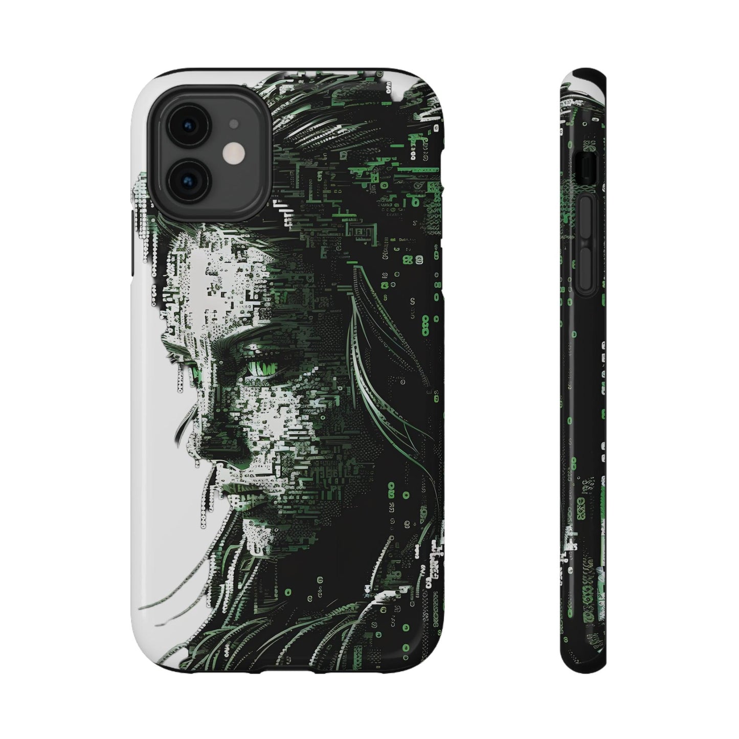 Artificial Intelligence AI Phone Case - Digital / Ansi / Ascii / the Matrix / AI / Lucy Woman - Samsung and Iphone - Alchemystics.org