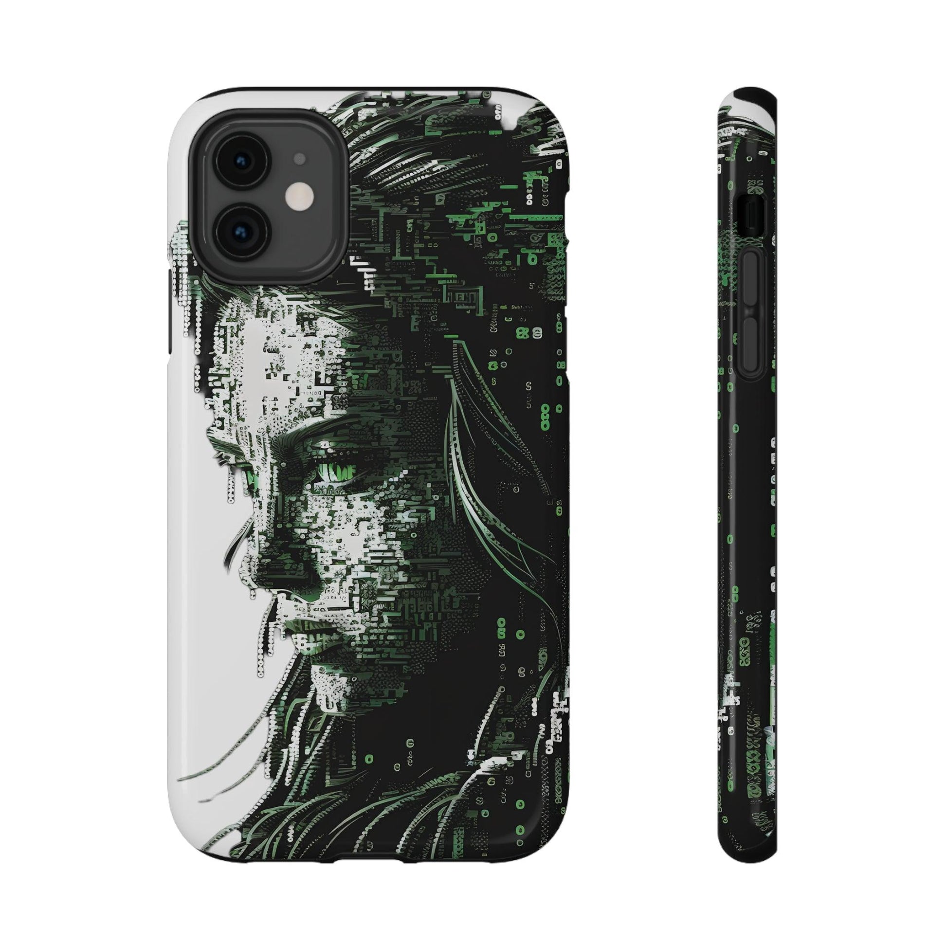 Artificial Intelligence AI Phone Case - Digital / Ansi / Ascii / the Matrix / AI / Lucy Woman - Samsung and Iphone - Alchemystics.org