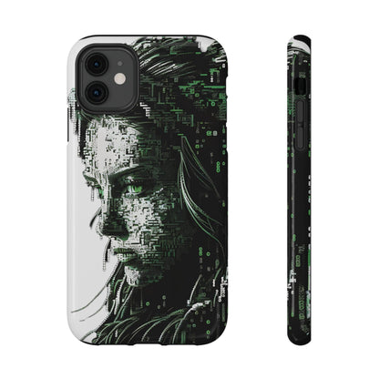 Artificial Intelligence AI Phone Case - Digital / Ansi / Ascii / the Matrix / AI / Lucy Woman - Samsung and Iphone - Alchemystics.org