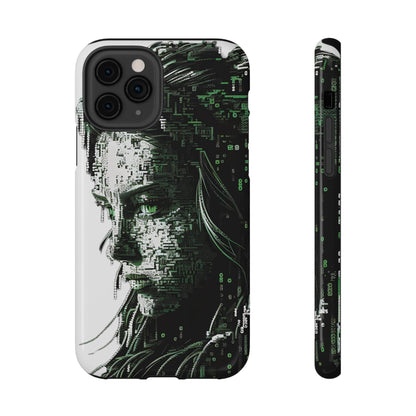Artificial Intelligence AI Phone Case - Digital / Ansi / Ascii / the Matrix / AI / Lucy Woman - Samsung and Iphone - Alchemystics.org