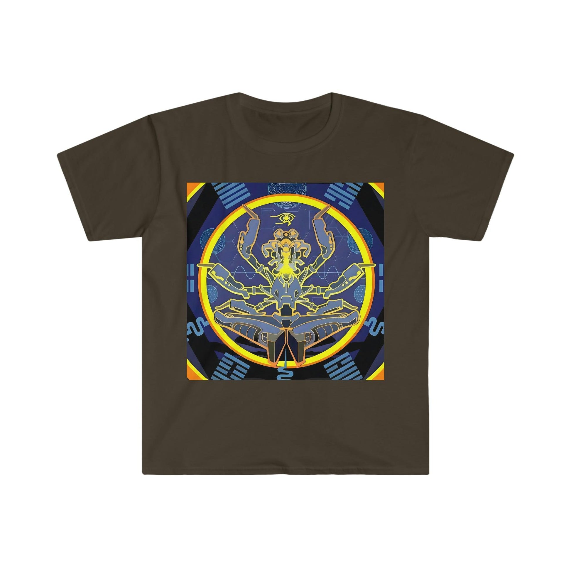 Artificial Intelligence Art Shirt - Ai Art Men's and Women's Unisex T-Shirt for Festival and Street Wear - Chaos Existence Bot v4.1 - Alchemystics.org