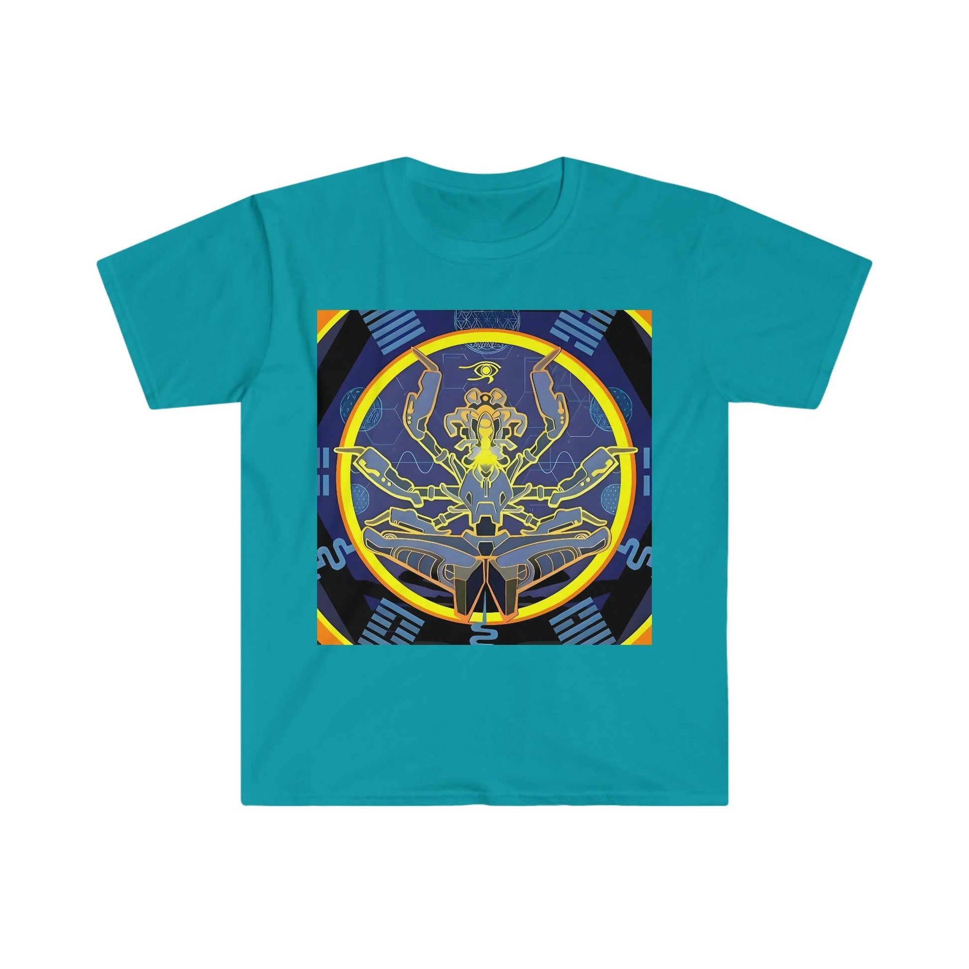 Artificial Intelligence Art Shirt - Ai Art Men's and Women's Unisex T-Shirt for Festival and Street Wear - Chaos Existence Bot v4.1 - Alchemystics.org
