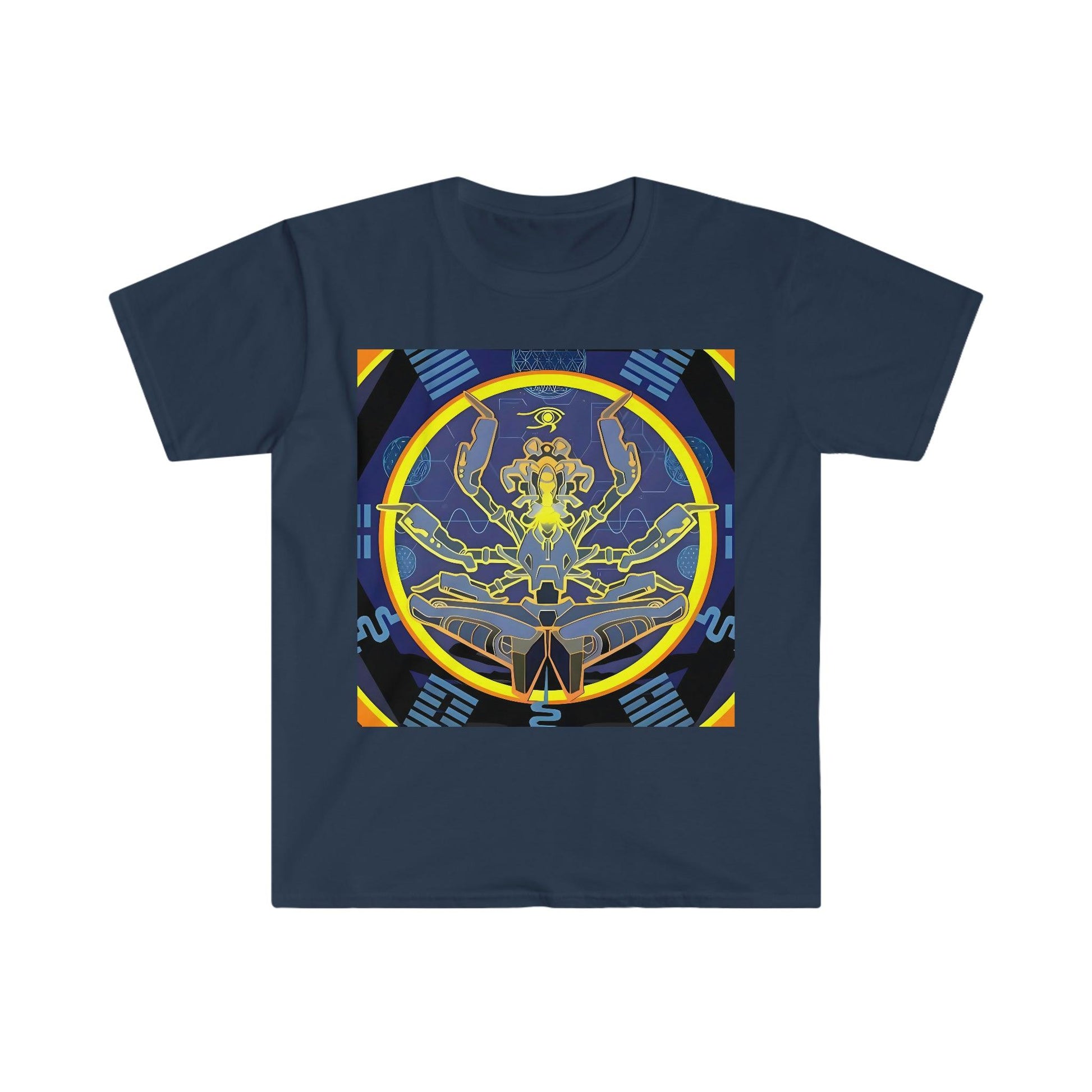 Artificial Intelligence Art Shirt - Ai Art Men's and Women's Unisex T-Shirt for Festival and Street Wear - Chaos Existence Bot v4.1 - Alchemystics.org