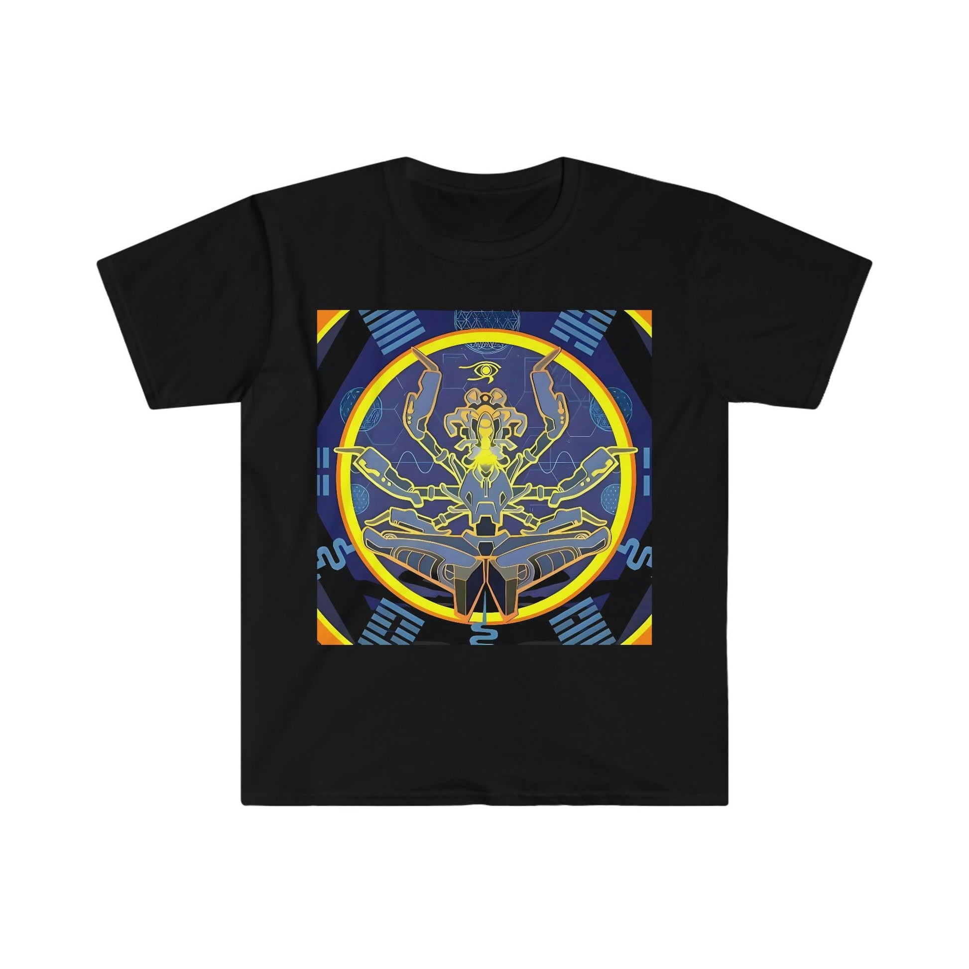 Artificial Intelligence Art Shirt - Ai Art Men's and Women's Unisex T-Shirt for Festival and Street Wear - Chaos Existence Bot v4.1 - Alchemystics.org