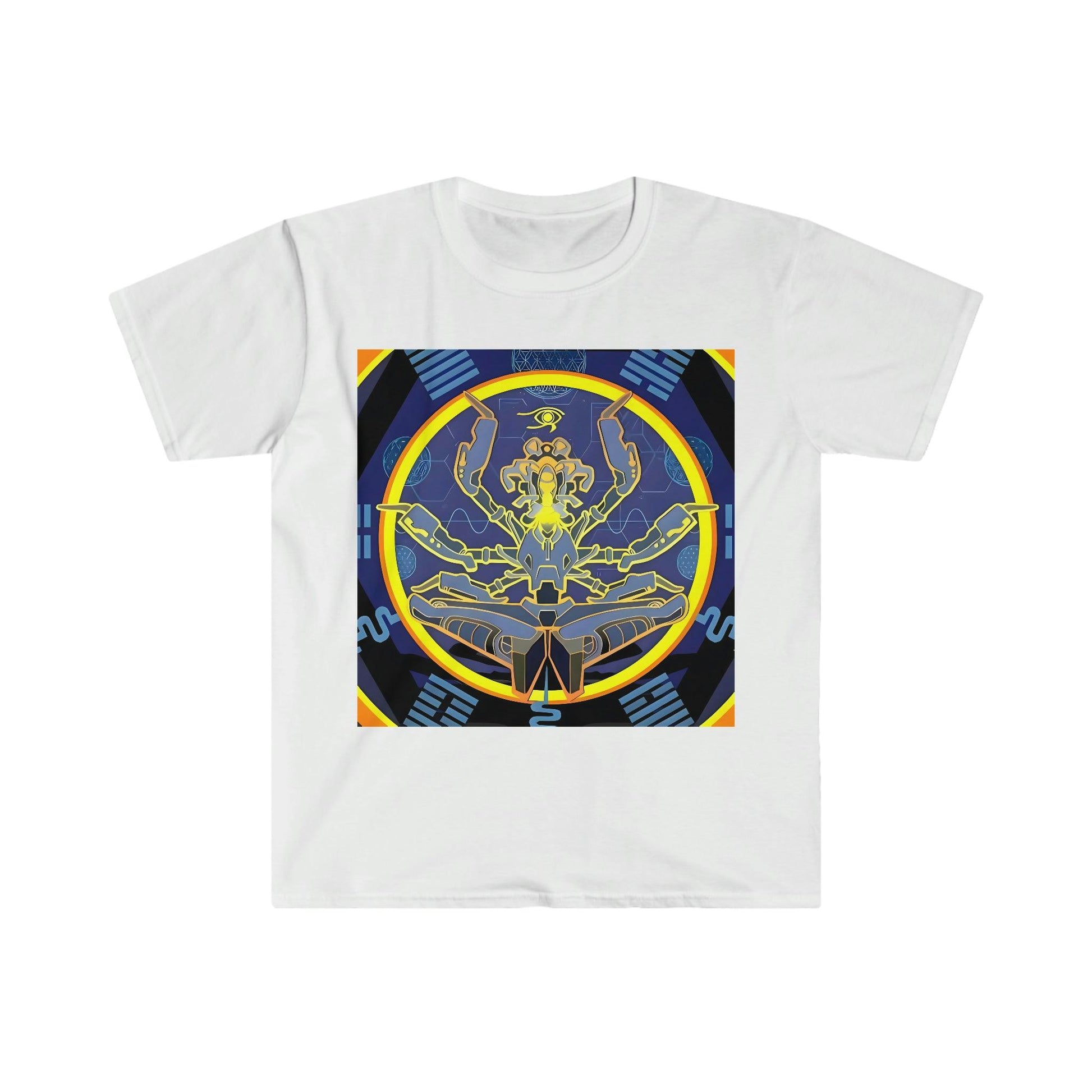 Artificial Intelligence Art Shirt - Ai Art Men's and Women's Unisex T-Shirt for Festival and Street Wear - Chaos Existence Bot v4.1 - Alchemystics.org