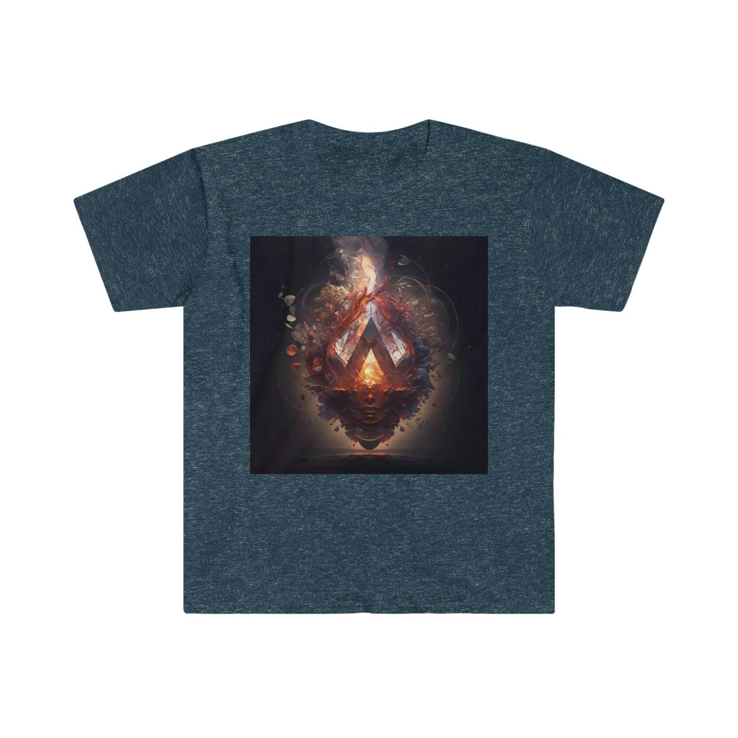 Artificial Intelligence Generated Art T-Shirt - Men's and Women's Unisex - for Festival and Street Wear - Alchemystic Epiphany (Trippy) v1.1 - Alchemystics.org