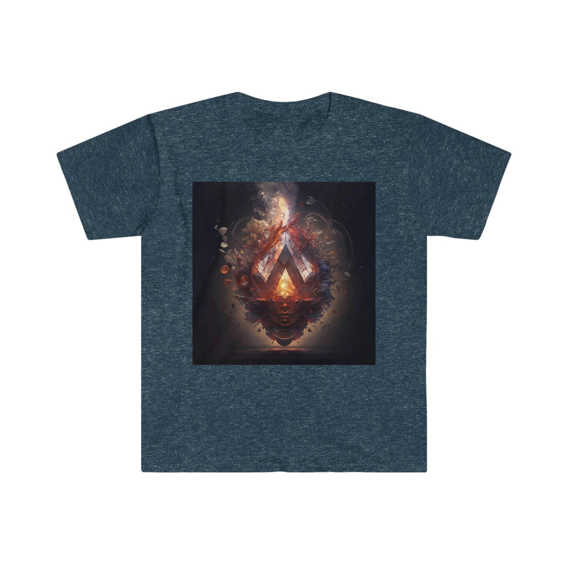 Artificial Intelligence Generated Art T-Shirt - Men's and Women's Unisex - for Festival and Street Wear - Alchemystic Epiphany (Trippy) v1.1 - Alchemystics.org