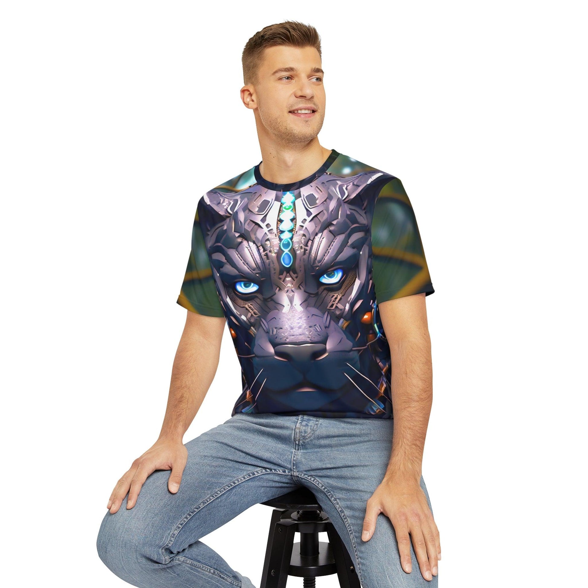 Black Panther of the Jungle Sublimation Shirt - All Over Print (AOP) - Street Rave Festival Wear - Alchemystics.org