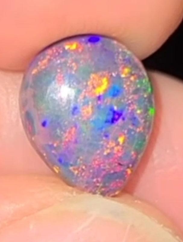 Black Welo Smoked Opal Teardrop Cabochon - Alchemystics.org