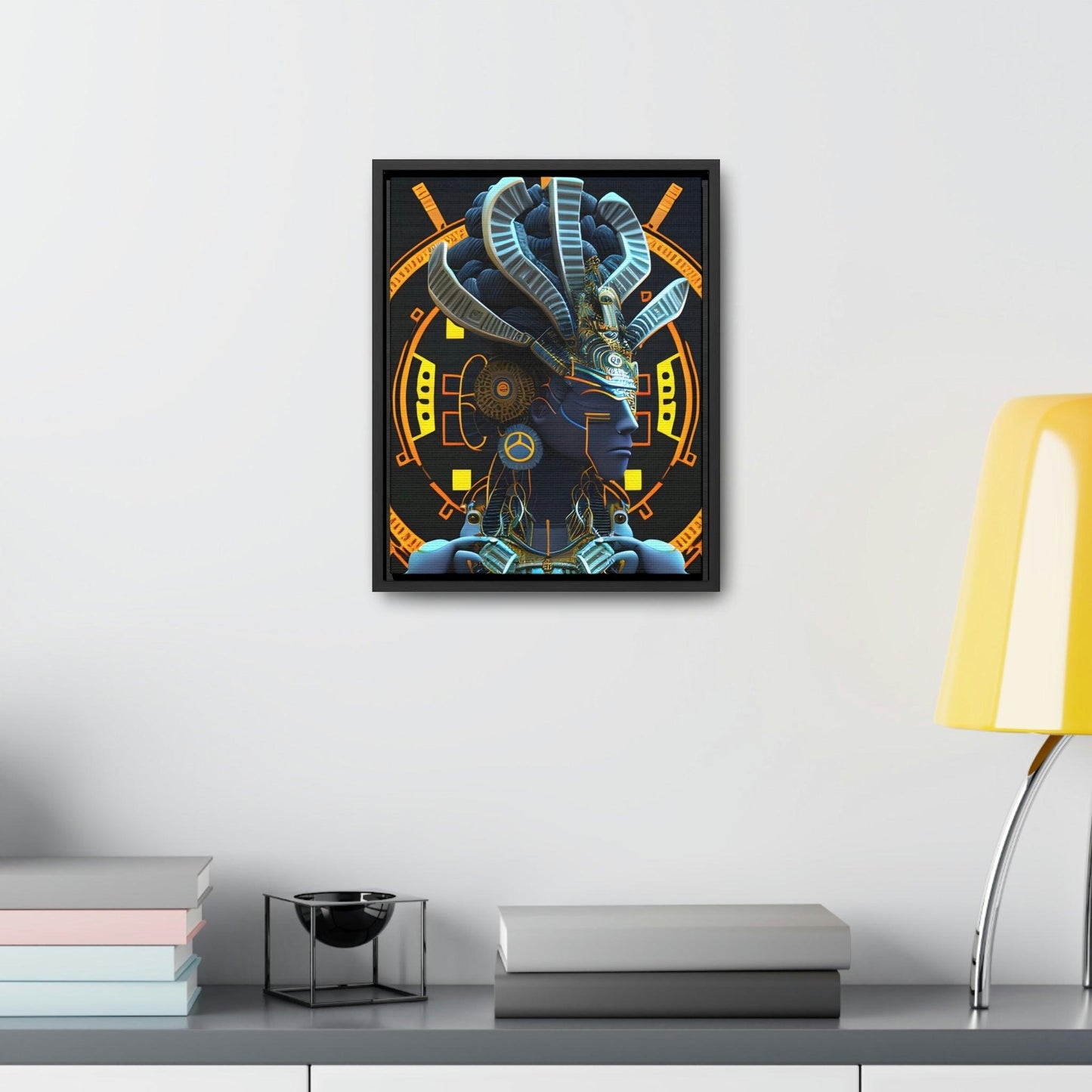 Chaos Existence Mayan Aztec Robot Alien Gallery Print on Canvas - Cultural Fusion Home Decor Art, - Alchemystics.org