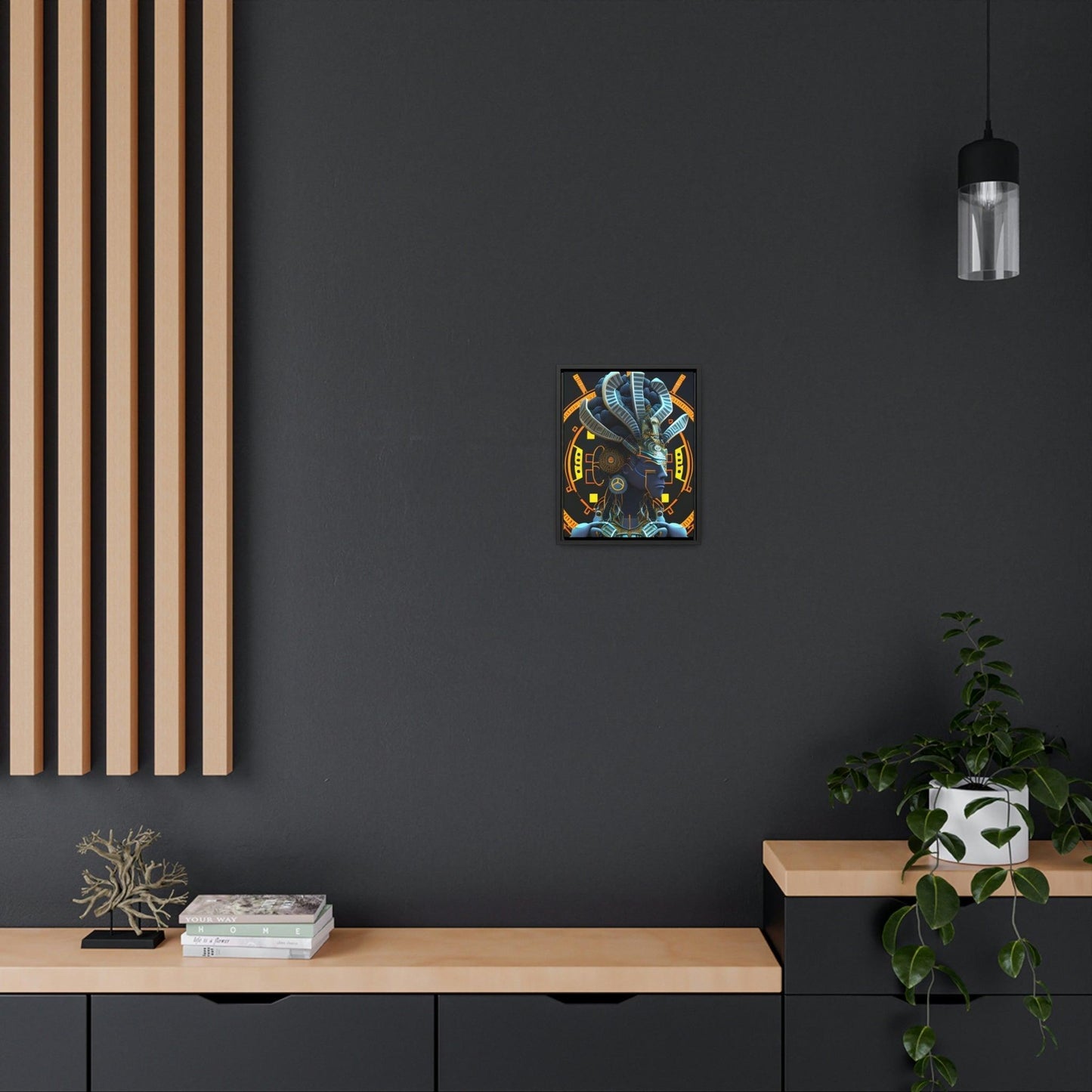 Chaos Existence Mayan Aztec Robot Alien Gallery Print on Canvas - Cultural Fusion Home Decor Art, - Alchemystics.org
