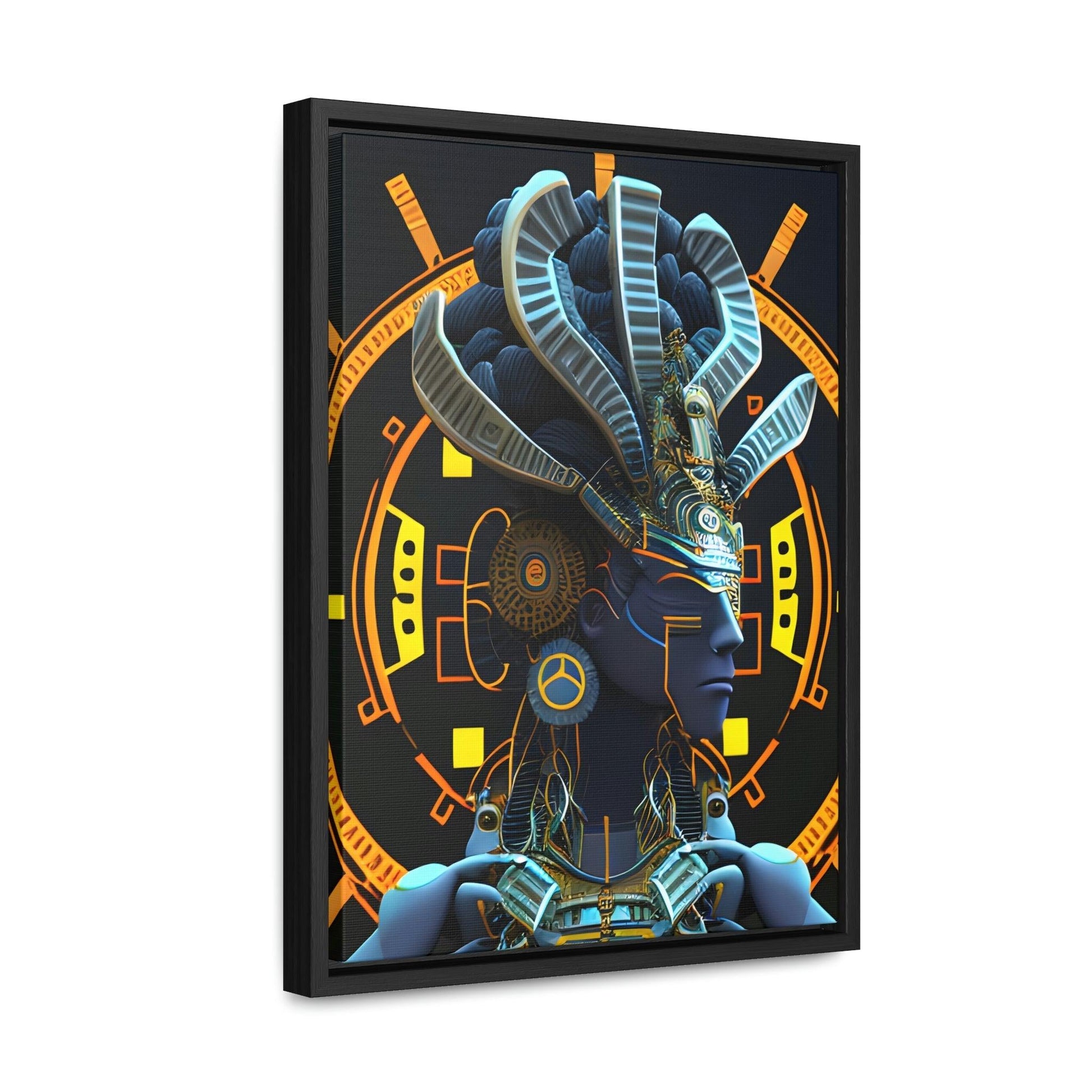 Chaos Existence Mayan Aztec Robot Alien Gallery Print on Canvas - Cultural Fusion Home Decor Art, - Alchemystics.org