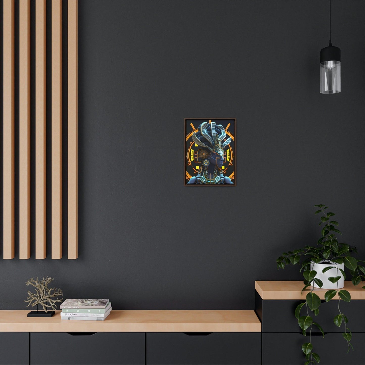 Chaos Existence Mayan Aztec Robot Alien Gallery Print on Canvas - Cultural Fusion Home Decor Art, - Alchemystics.org