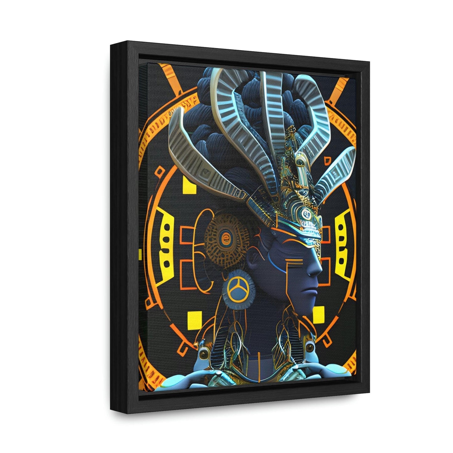 Chaos Existence Mayan Aztec Robot Alien Gallery Print on Canvas - Cultural Fusion Home Decor Art, - Alchemystics.org