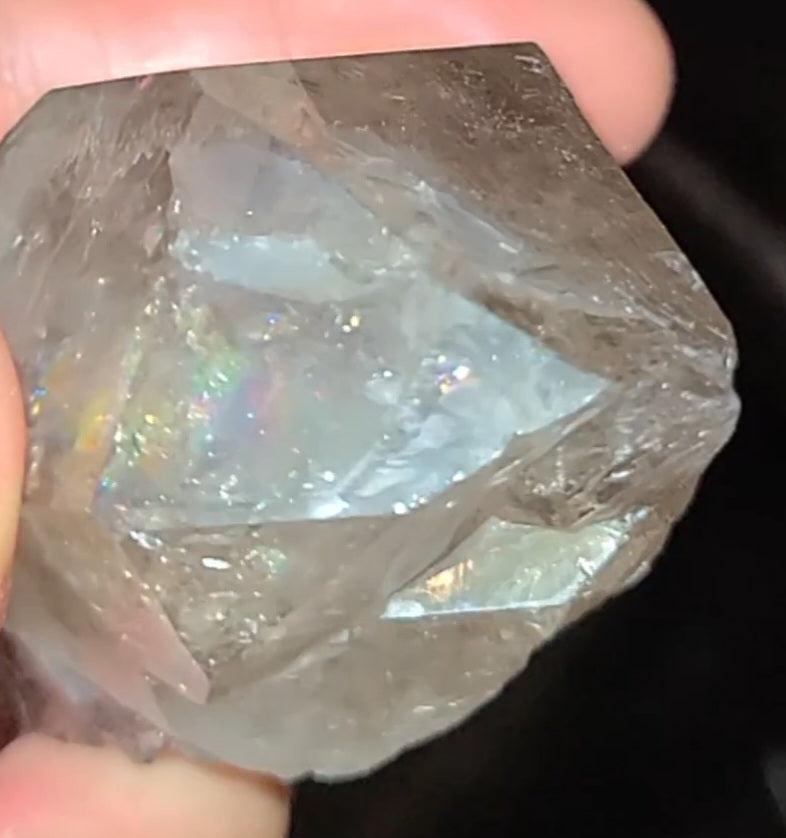 Double Terminated Elestial Smokey Quartz with Rainbows - Alchemystics.org
