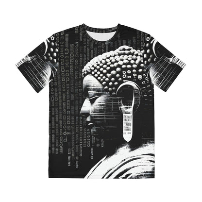 Earpath to Enlightenment - Buddha Bohdisatva, For Him Polyester Tee Shirt (AOP) - All Over Print - Street Wear - Festival Wear by Meta Zen v1.1 - Alchemystics.org