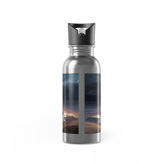 Harness the Energizing Power of the Egyptian Pyramid Eclipse Magic with Our Illuminated Stainless Steel Water Bottle with Straw 20oz - Alchemystics.org