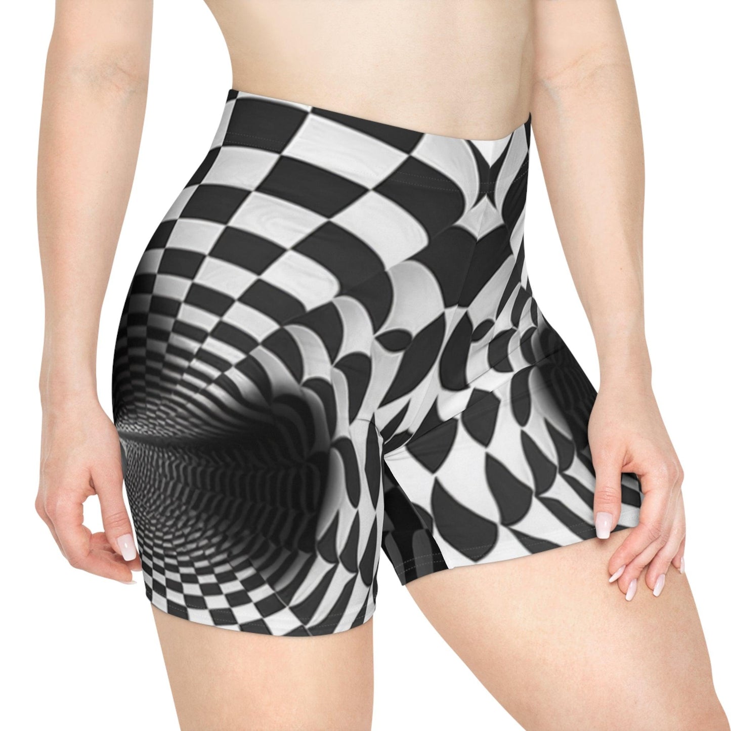Infinite Tunnel Optical Illusion Women's Biker Shorts - Alchemystics.org