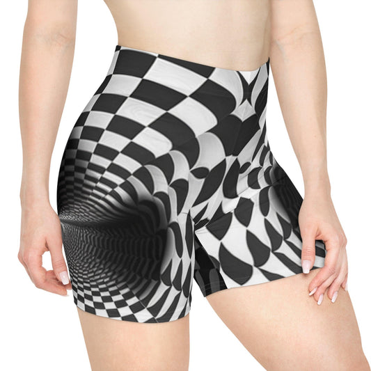 Infinite Tunnel Optical Illusion Women's Biker Shorts - Alchemystics.org