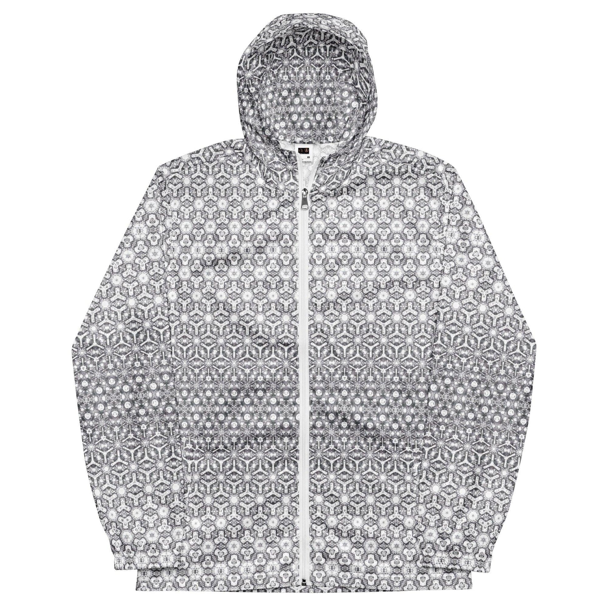 Light Morphing Sacred Geometry Hexagonal Windbreaker v1.0 by Meta Zen - Alchemystics.org
