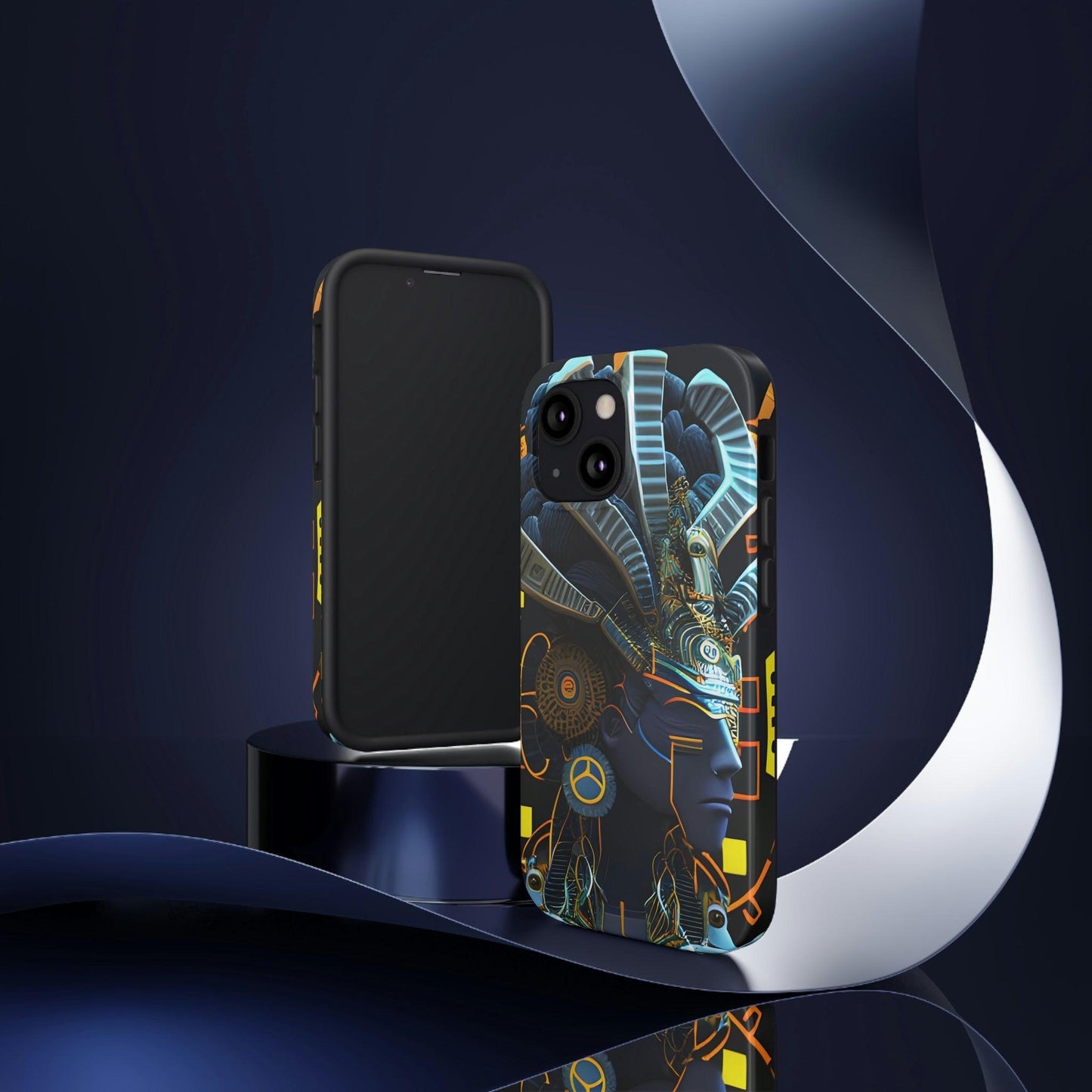 Mayan / Aztec Alien Robot Tribal Warrior Custom Artwork iPhone Case - Uniquely Designed and Inspired by Ancient Civilizations - Alchemystics.org