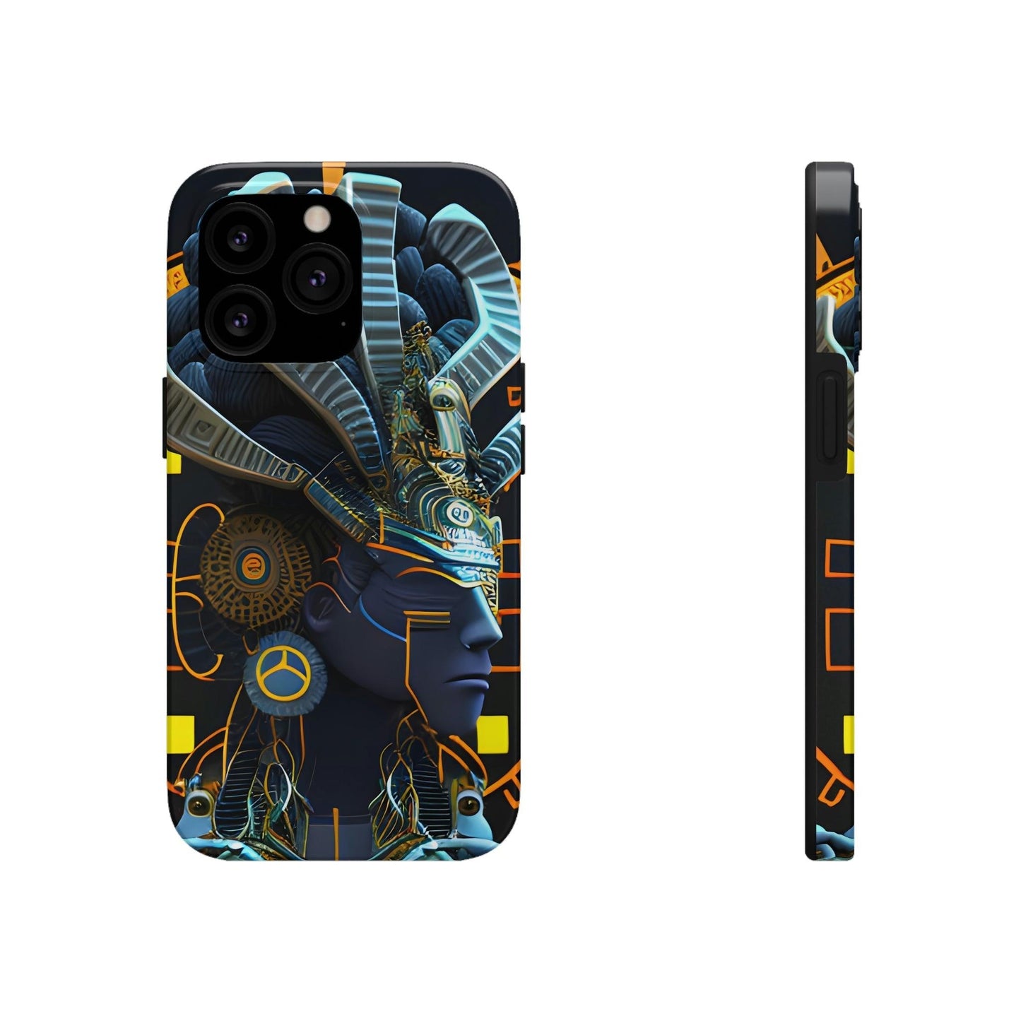 Mayan / Aztec Alien Robot Tribal Warrior Custom Artwork iPhone Case - Uniquely Designed and Inspired by Ancient Civilizations - Alchemystics.org