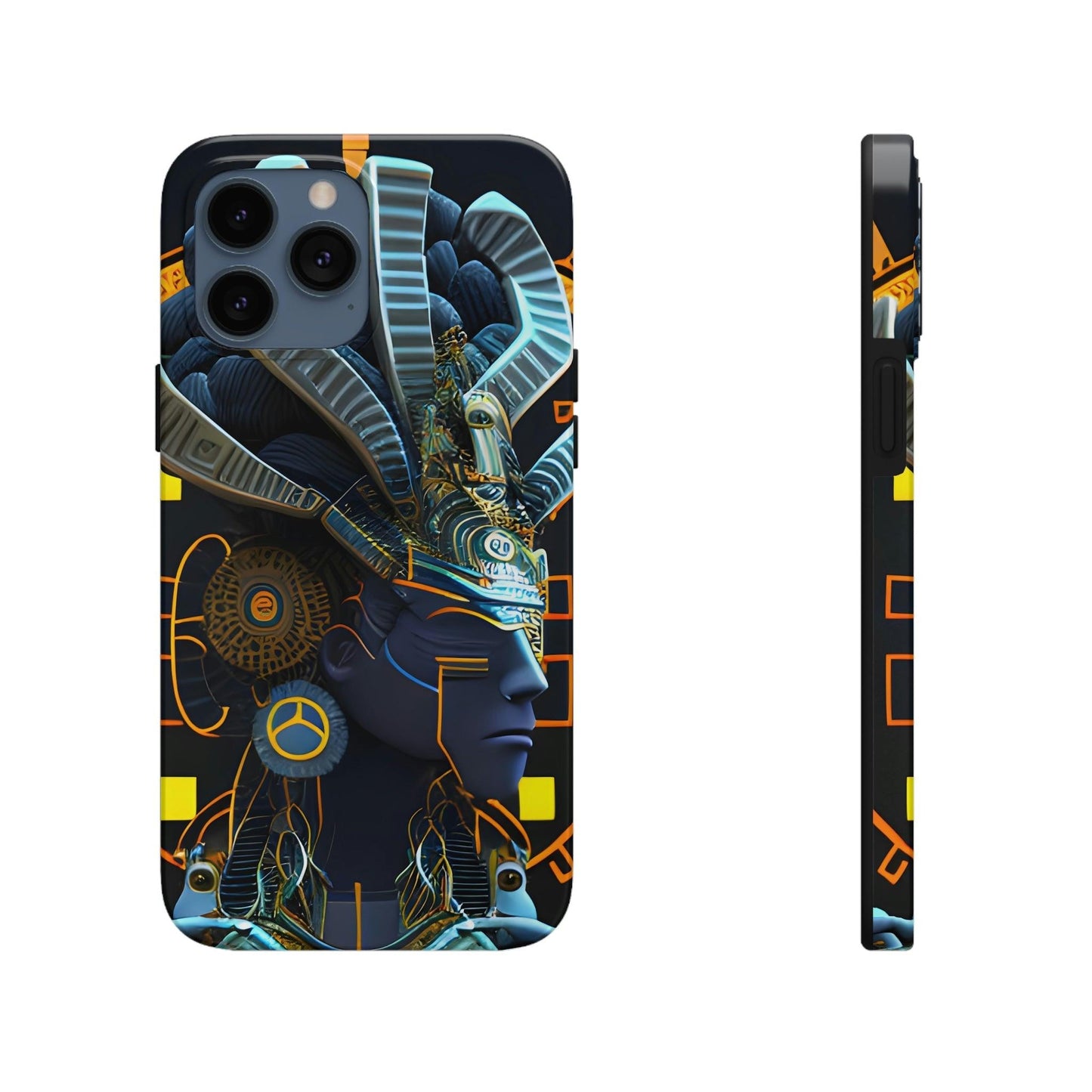 Mayan / Aztec Alien Robot Tribal Warrior Custom Artwork iPhone Case - Uniquely Designed and Inspired by Ancient Civilizations - Alchemystics.org