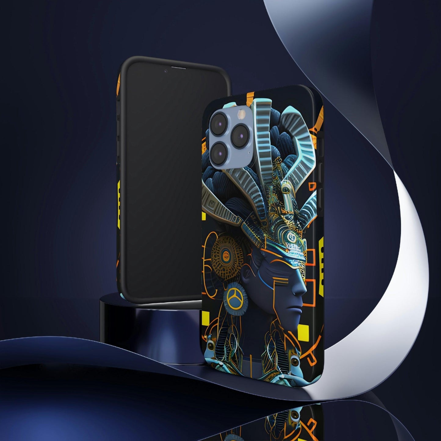 Mayan / Aztec Alien Robot Tribal Warrior Custom Artwork iPhone Case - Uniquely Designed and Inspired by Ancient Civilizations - Alchemystics.org