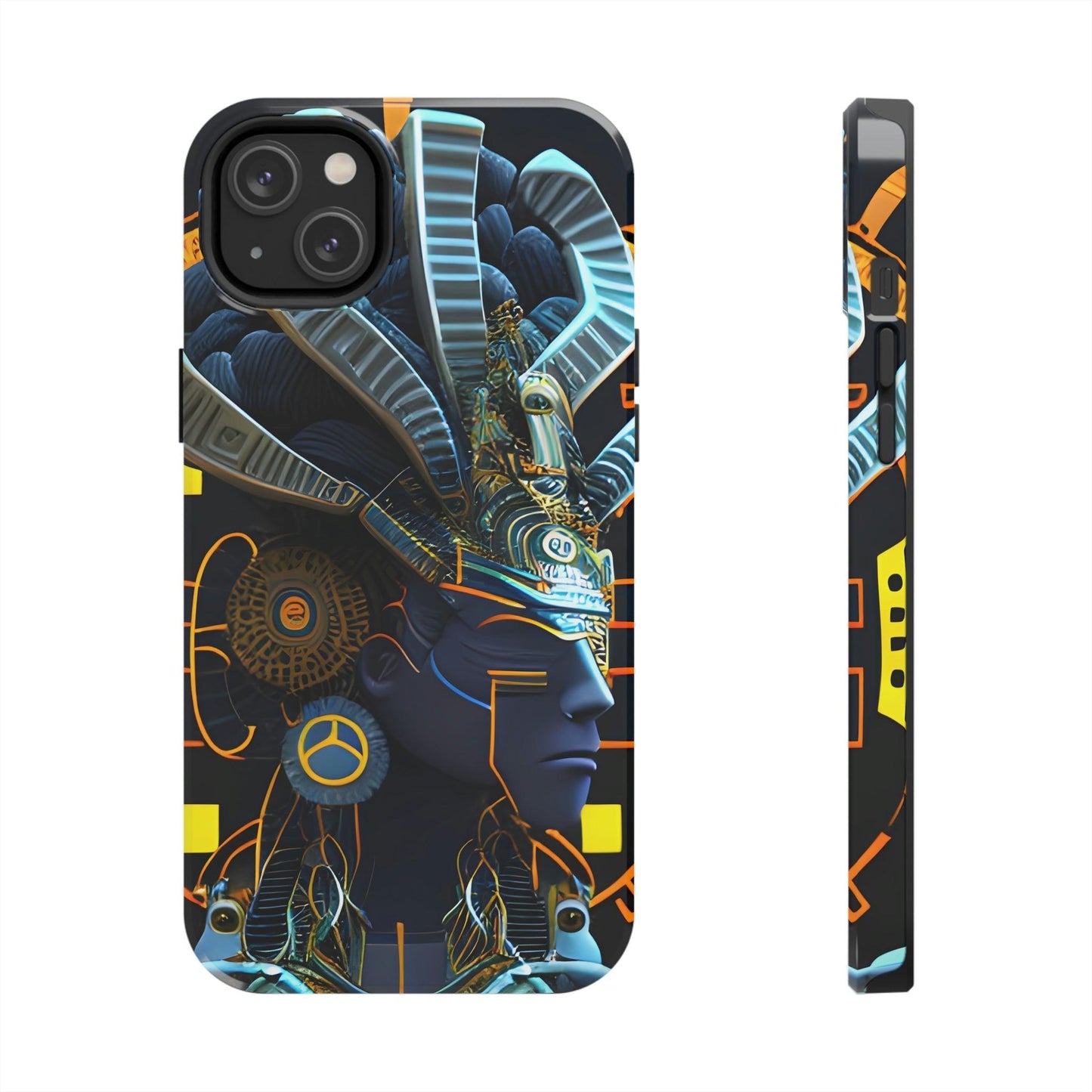 Mayan / Aztec Alien Robot Tribal Warrior Custom Artwork iPhone Case - Uniquely Designed and Inspired by Ancient Civilizations - Alchemystics.org