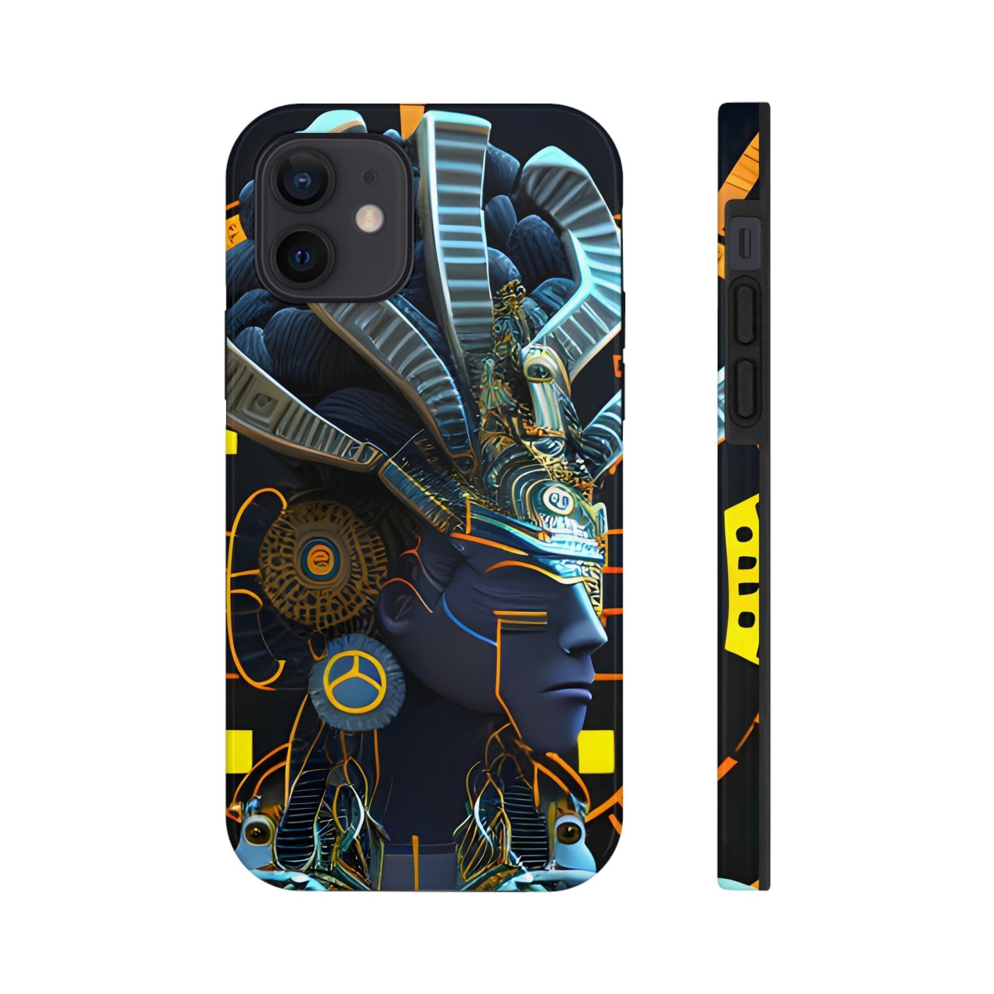 Mayan / Aztec Alien Robot Tribal Warrior Custom Artwork iPhone Case - Uniquely Designed and Inspired by Ancient Civilizations - Alchemystics.org