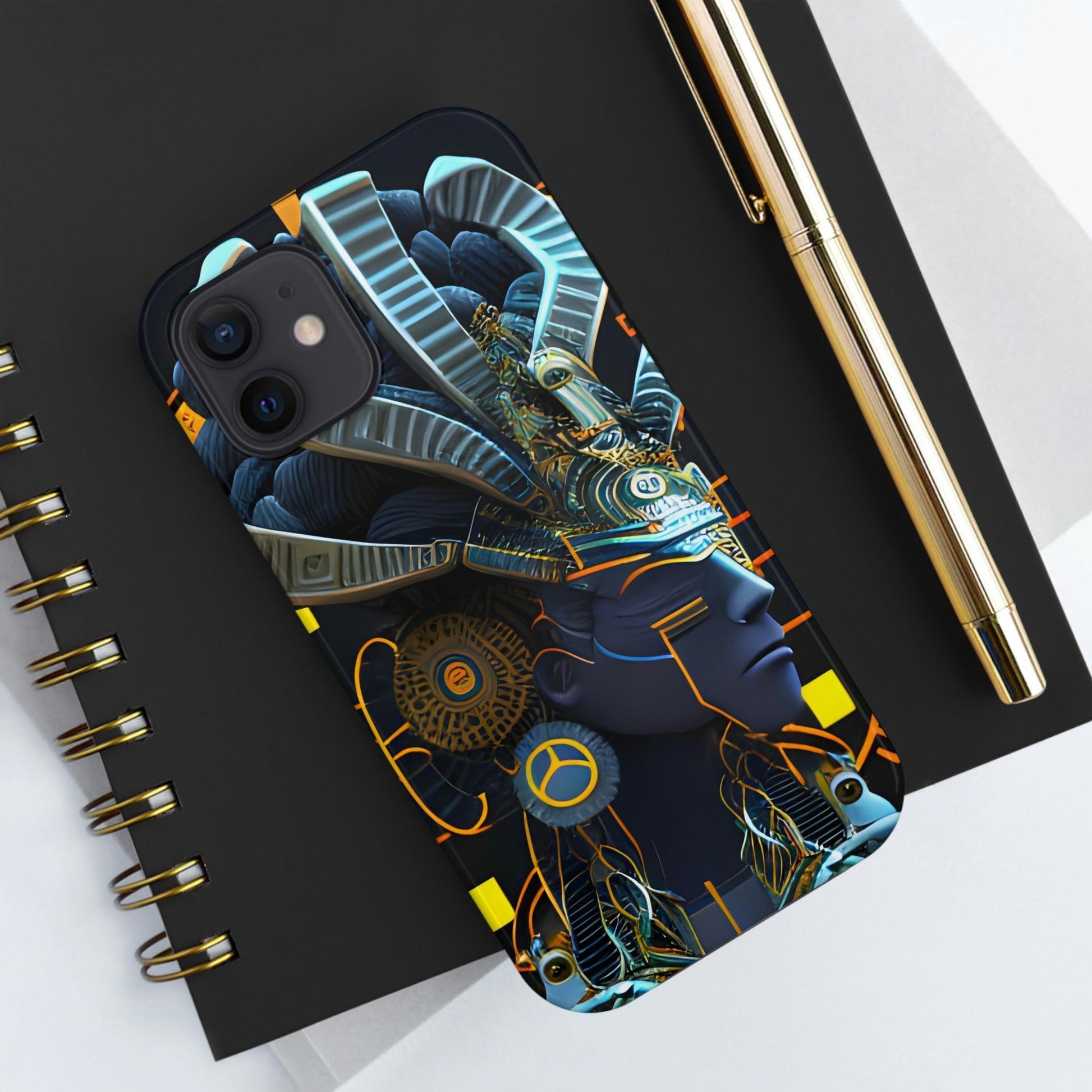 Mayan / Aztec Alien Robot Tribal Warrior Custom Artwork iPhone Case - Uniquely Designed and Inspired by Ancient Civilizations - Alchemystics.org