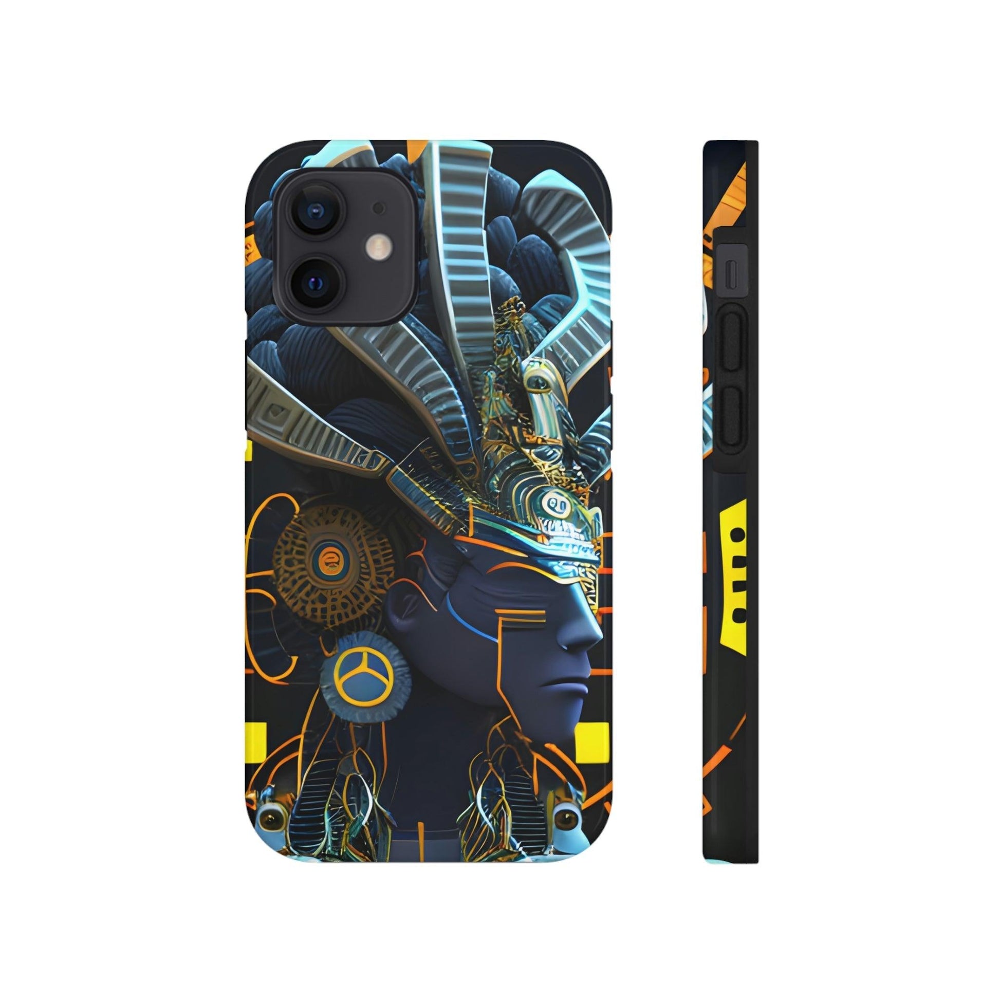 Mayan / Aztec Alien Robot Tribal Warrior Custom Artwork iPhone Case - Uniquely Designed and Inspired by Ancient Civilizations - Alchemystics.org