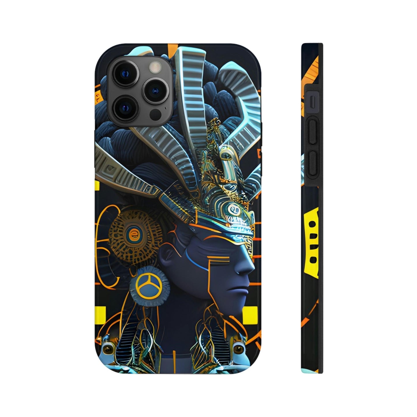Mayan / Aztec Alien Robot Tribal Warrior Custom Artwork iPhone Case - Uniquely Designed and Inspired by Ancient Civilizations - Alchemystics.org