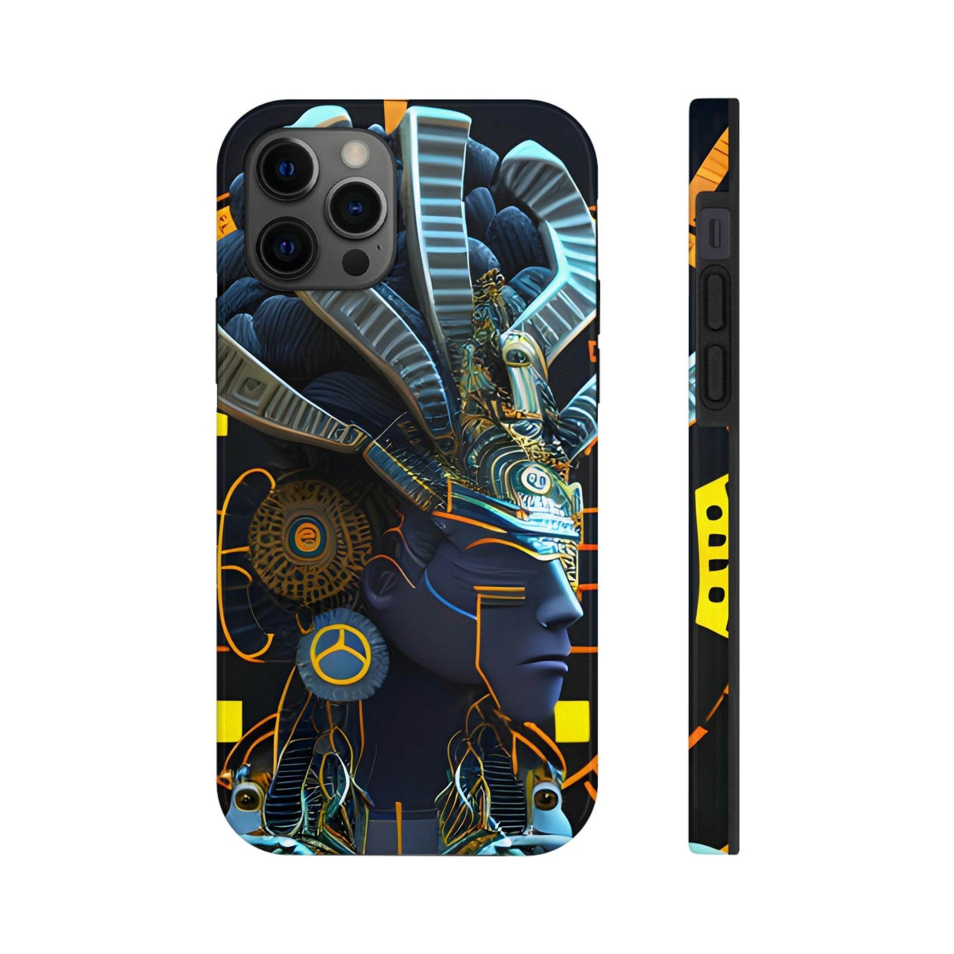 Mayan / Aztec Alien Robot Tribal Warrior Custom Artwork iPhone Case - Uniquely Designed and Inspired by Ancient Civilizations - Alchemystics.org