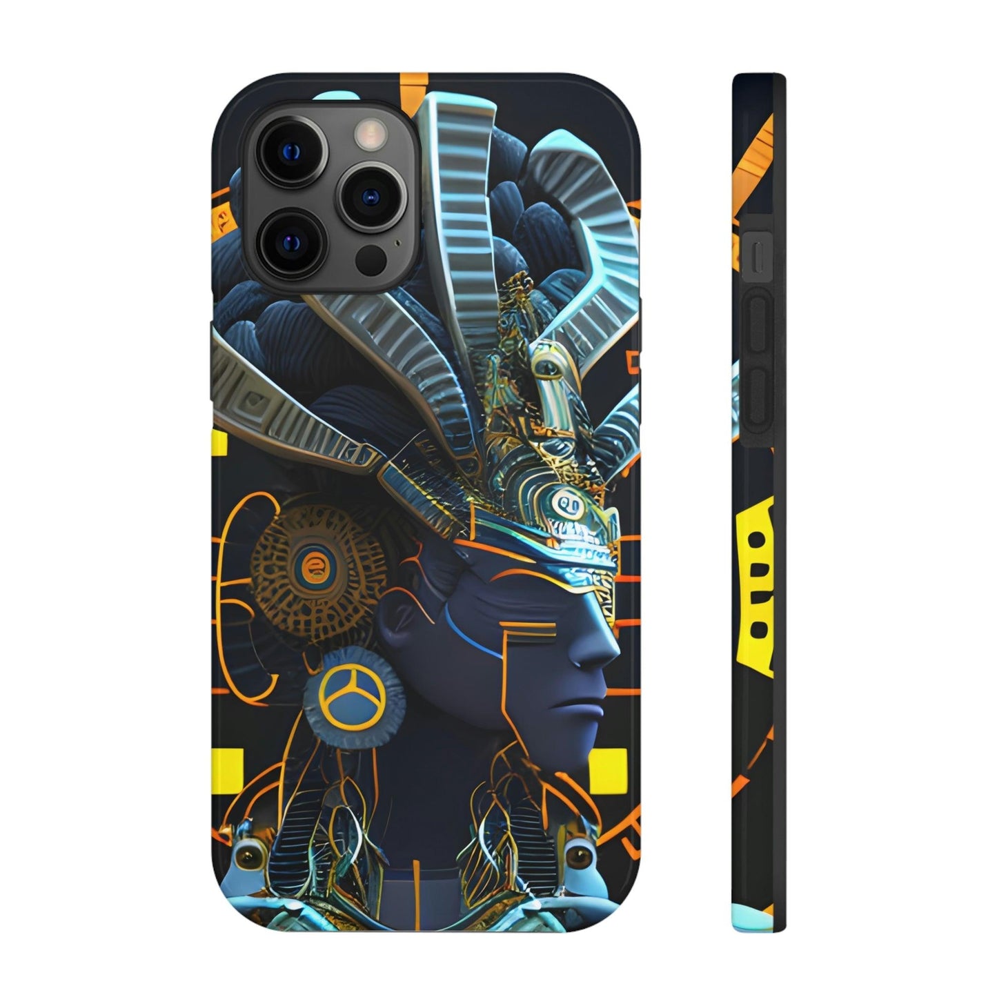 Mayan / Aztec Alien Robot Tribal Warrior Custom Artwork iPhone Case - Uniquely Designed and Inspired by Ancient Civilizations - Alchemystics.org