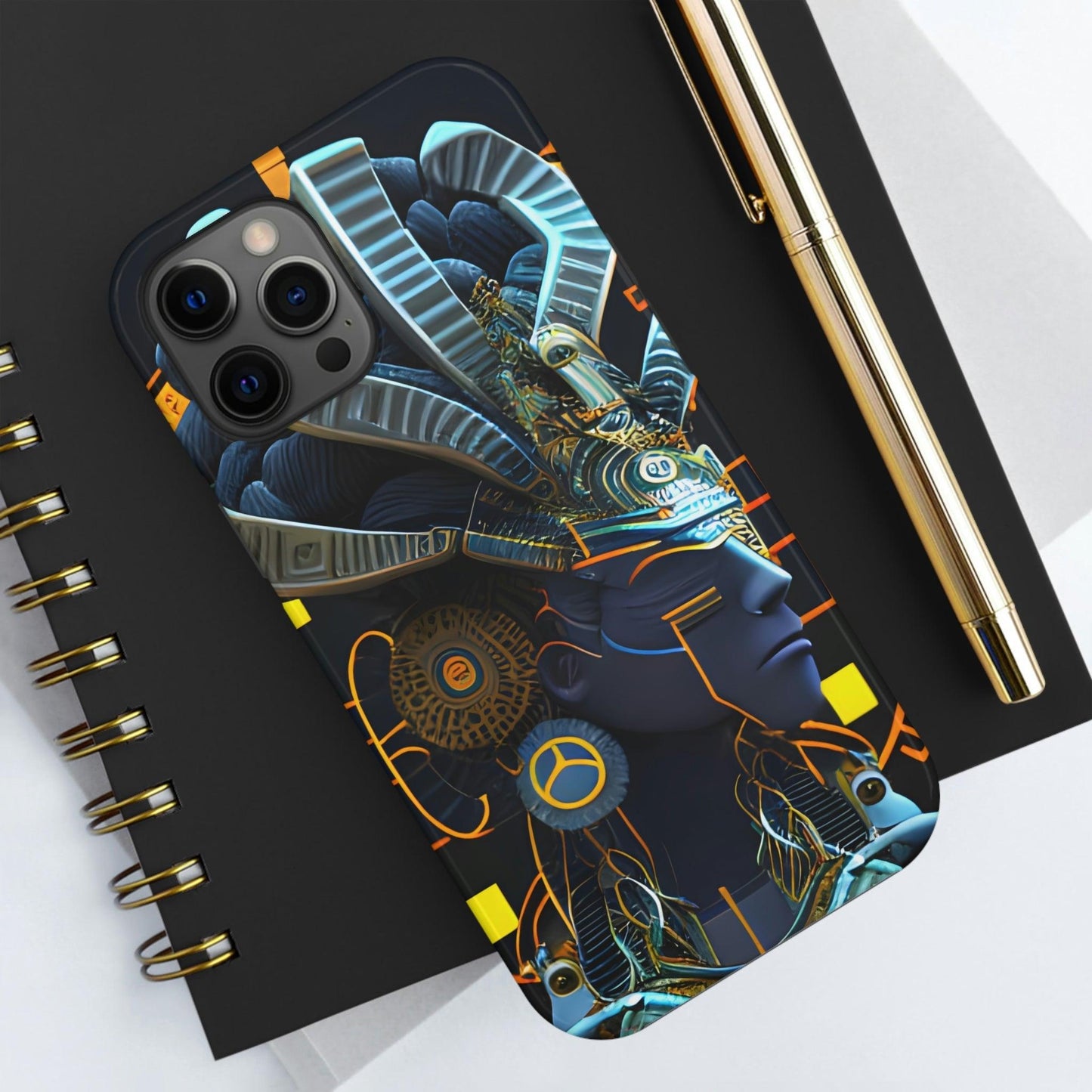 Mayan / Aztec Alien Robot Tribal Warrior Custom Artwork iPhone Case - Uniquely Designed and Inspired by Ancient Civilizations - Alchemystics.org