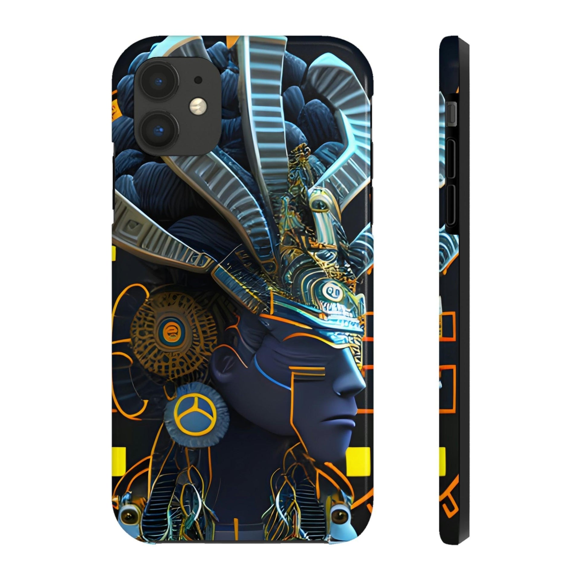 Mayan / Aztec Alien Robot Tribal Warrior Custom Artwork iPhone Case - Uniquely Designed and Inspired by Ancient Civilizations - Alchemystics.org
