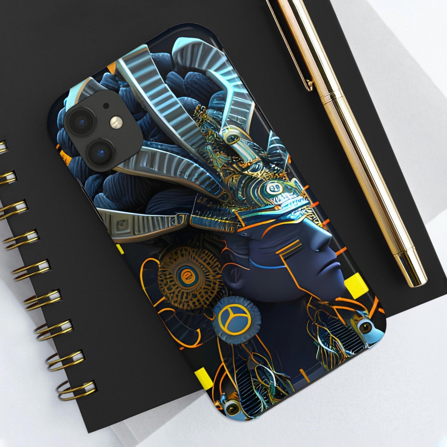 Mayan / Aztec Alien Robot Tribal Warrior Custom Artwork iPhone Case - Uniquely Designed and Inspired by Ancient Civilizations - Alchemystics.org