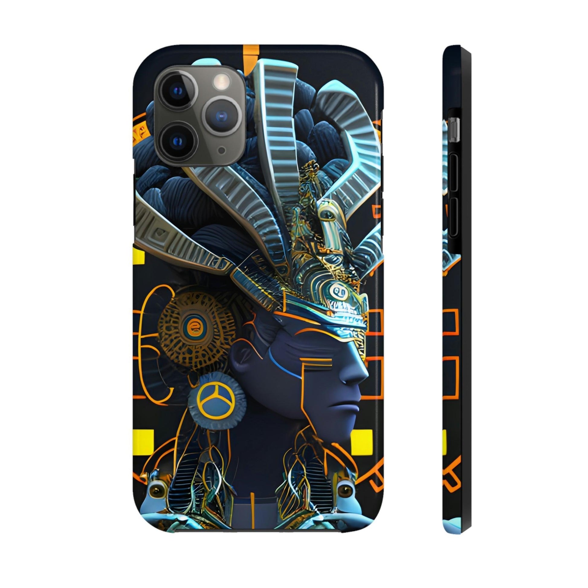 Mayan / Aztec Alien Robot Tribal Warrior Custom Artwork iPhone Case - Uniquely Designed and Inspired by Ancient Civilizations - Alchemystics.org