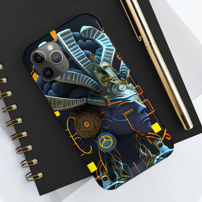 Mayan / Aztec Alien Robot Tribal Warrior Custom Artwork iPhone Case - Uniquely Designed and Inspired by Ancient Civilizations - Alchemystics.org
