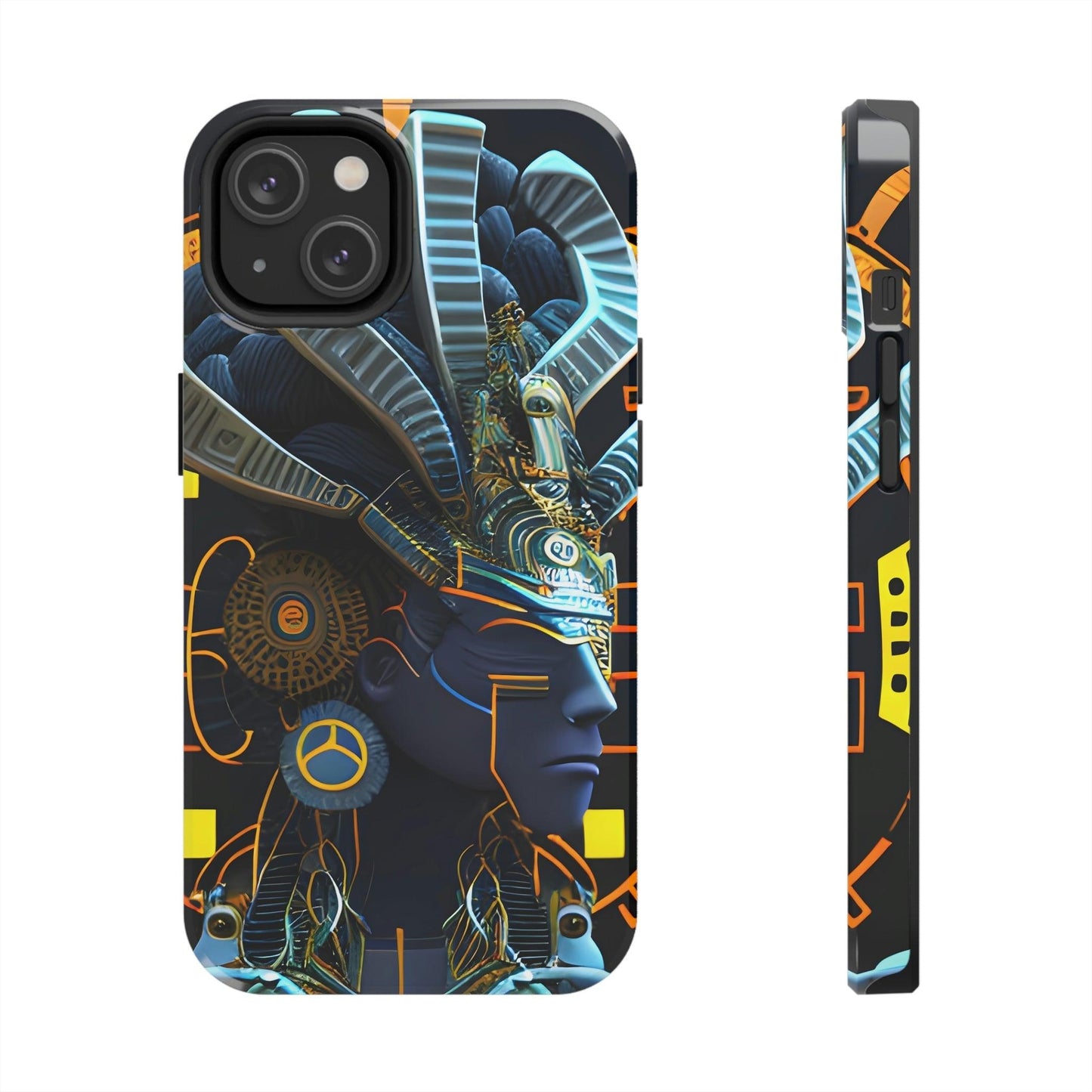 Mayan / Aztec Alien Robot Tribal Warrior Custom Artwork iPhone Case - Uniquely Designed and Inspired by Ancient Civilizations - Alchemystics.org