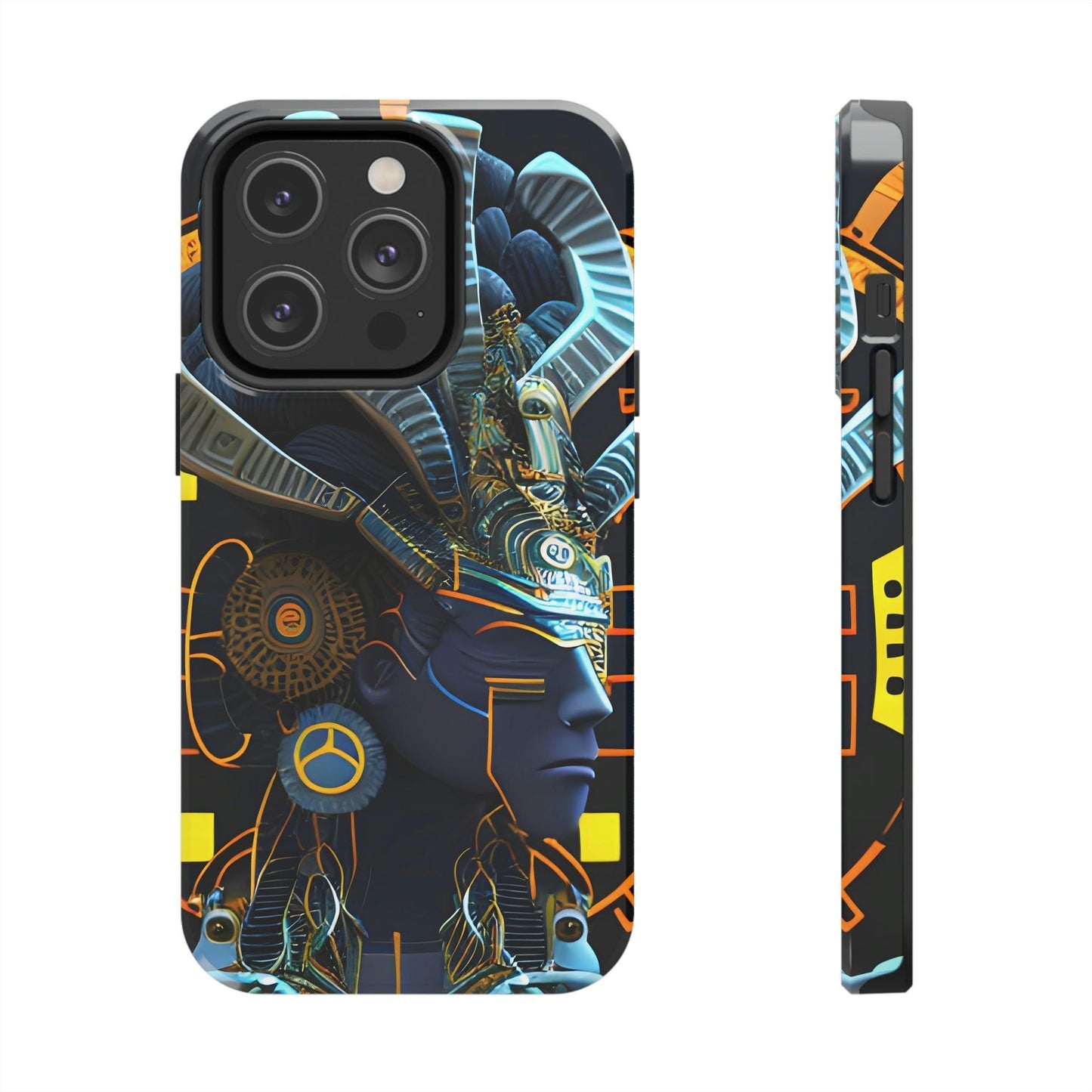 Mayan / Aztec Alien Robot Tribal Warrior Custom Artwork iPhone Case - Uniquely Designed and Inspired by Ancient Civilizations - Alchemystics.org