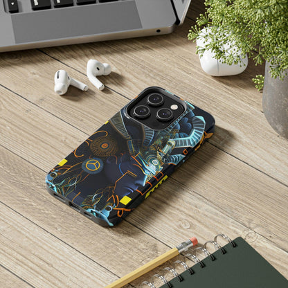 Mayan / Aztec Alien Robot Tribal Warrior Custom Artwork iPhone Case - Uniquely Designed and Inspired by Ancient Civilizations - Alchemystics.org