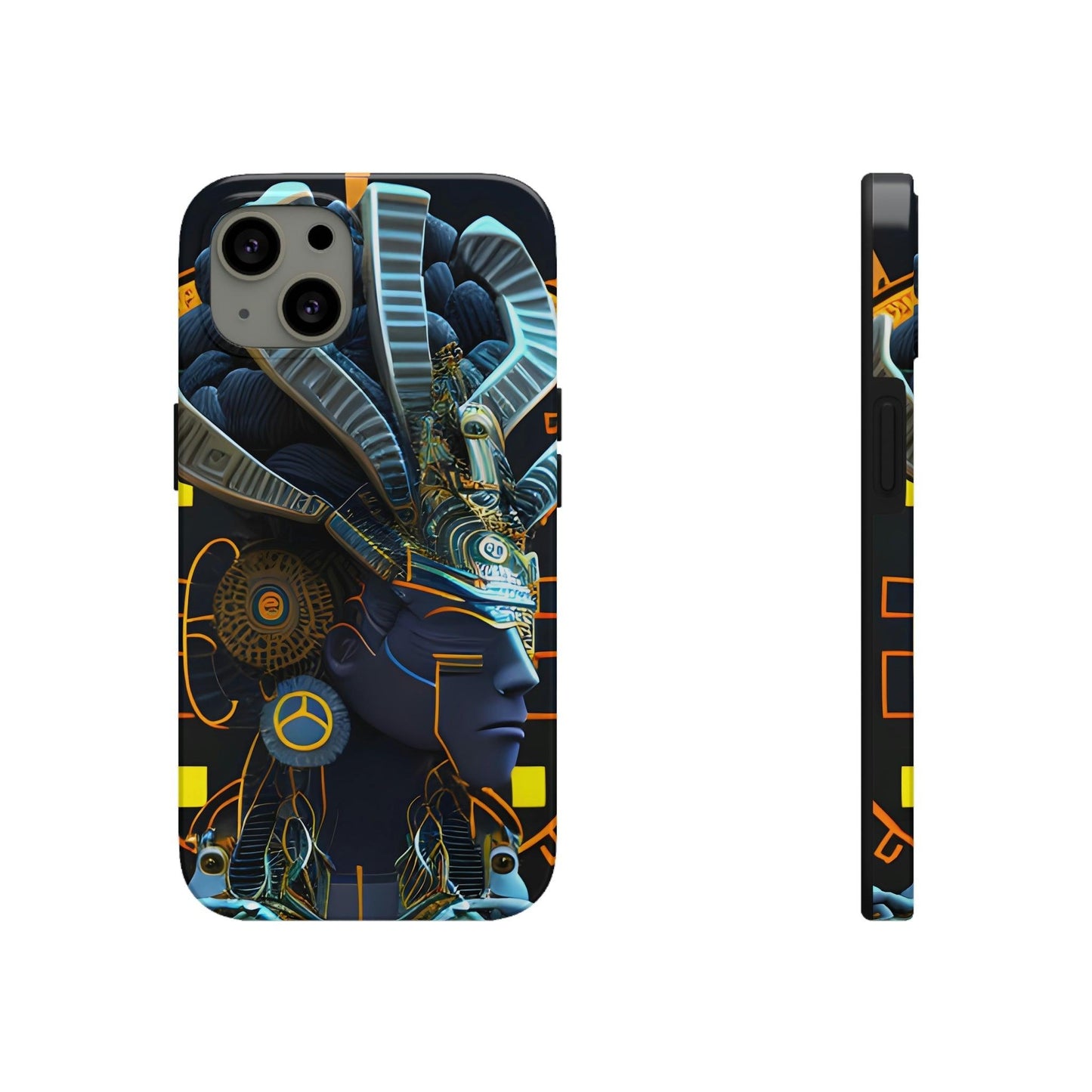 Mayan / Aztec Alien Robot Tribal Warrior Custom Artwork iPhone Case - Uniquely Designed and Inspired by Ancient Civilizations - Alchemystics.org