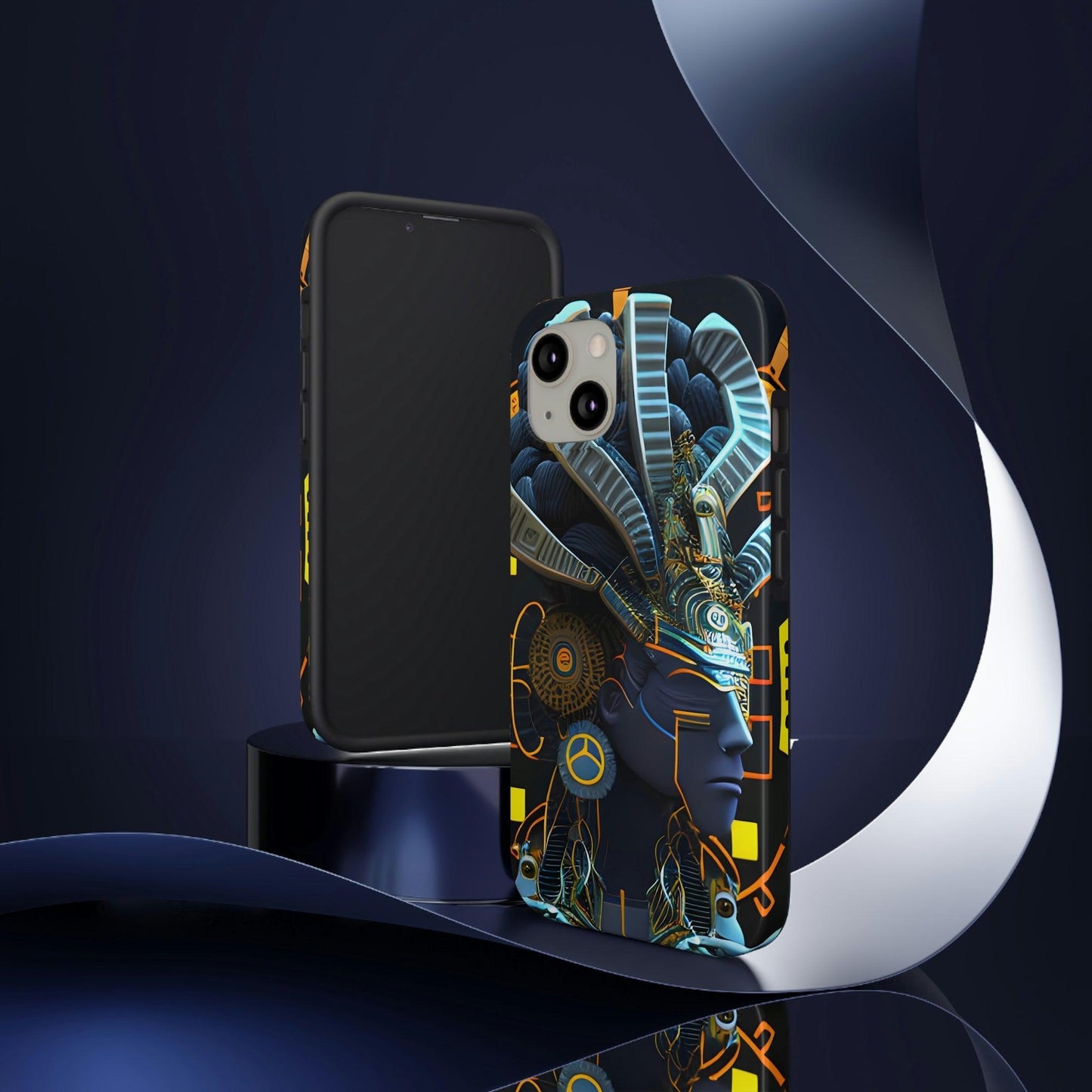 Mayan / Aztec Alien Robot Tribal Warrior Custom Artwork iPhone Case - Uniquely Designed and Inspired by Ancient Civilizations - Alchemystics.org